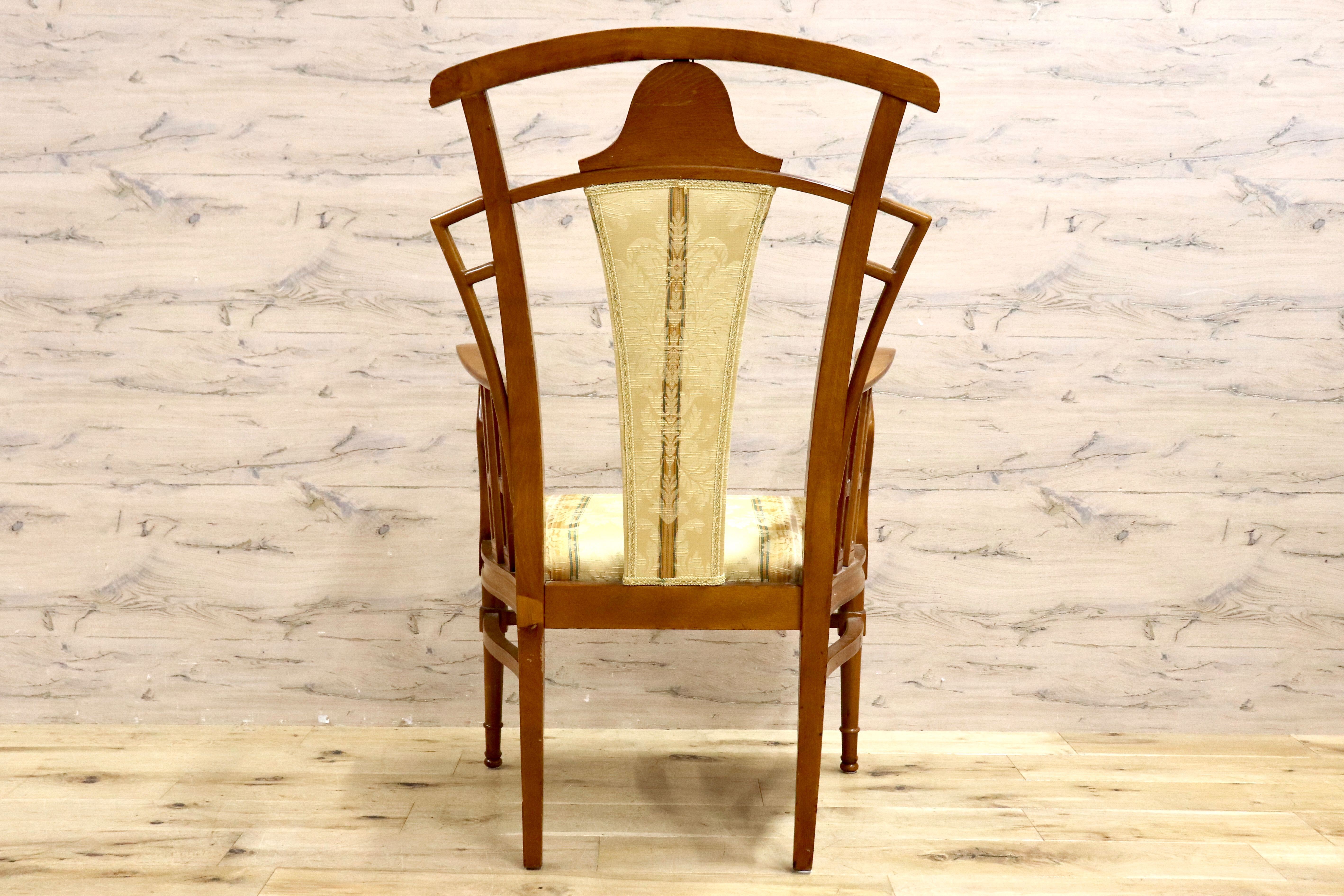 GMHS544A○西洋 アームチェア 椅子 サロンチェア ファブリック クラシック ヨーロピアン アンティーク ヴィンテージ 検）セルバ メデア