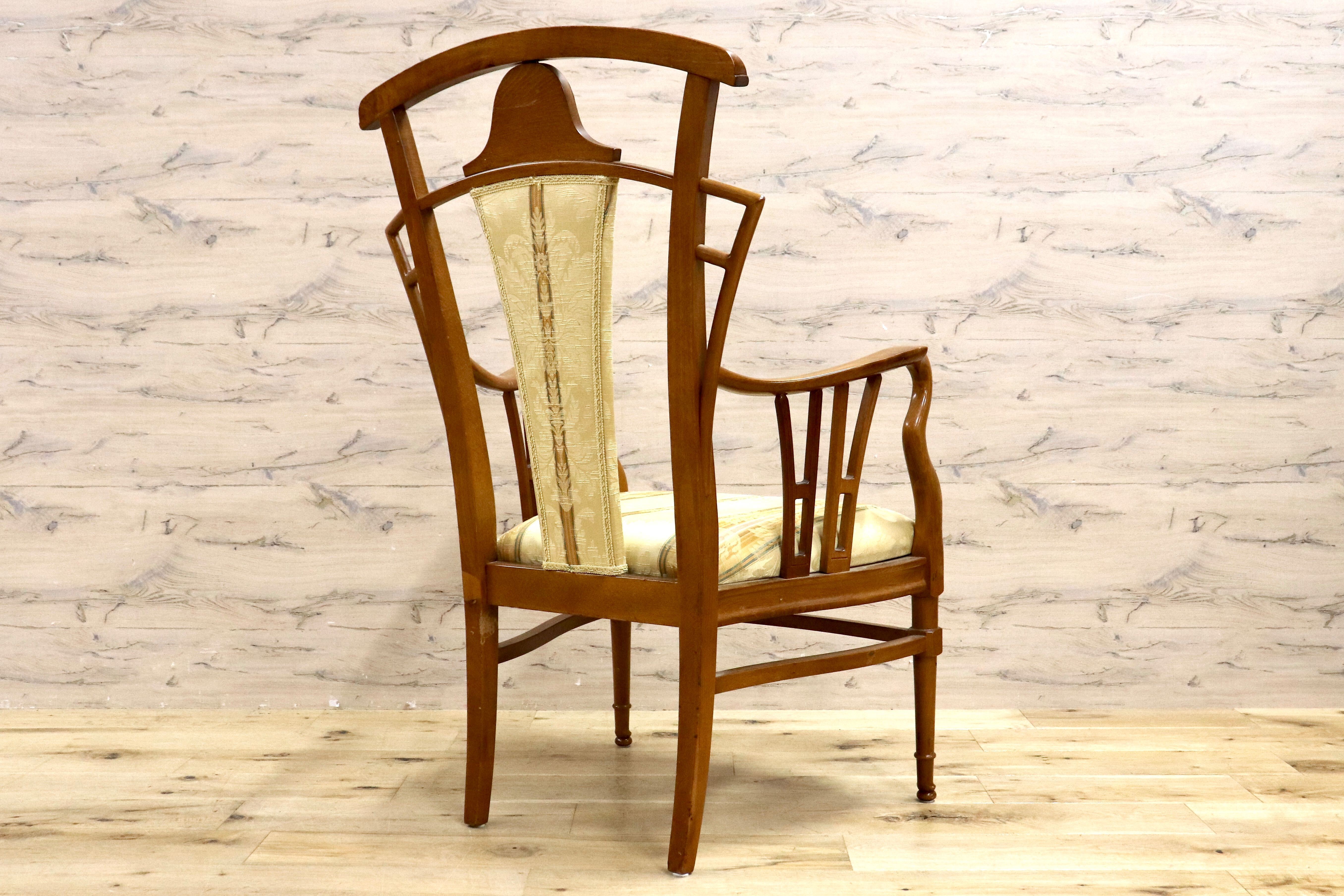 GMHS544A○西洋 アームチェア 椅子 サロンチェア ファブリック クラシック ヨーロピアン アンティーク ヴィンテージ 検）セルバ メデア