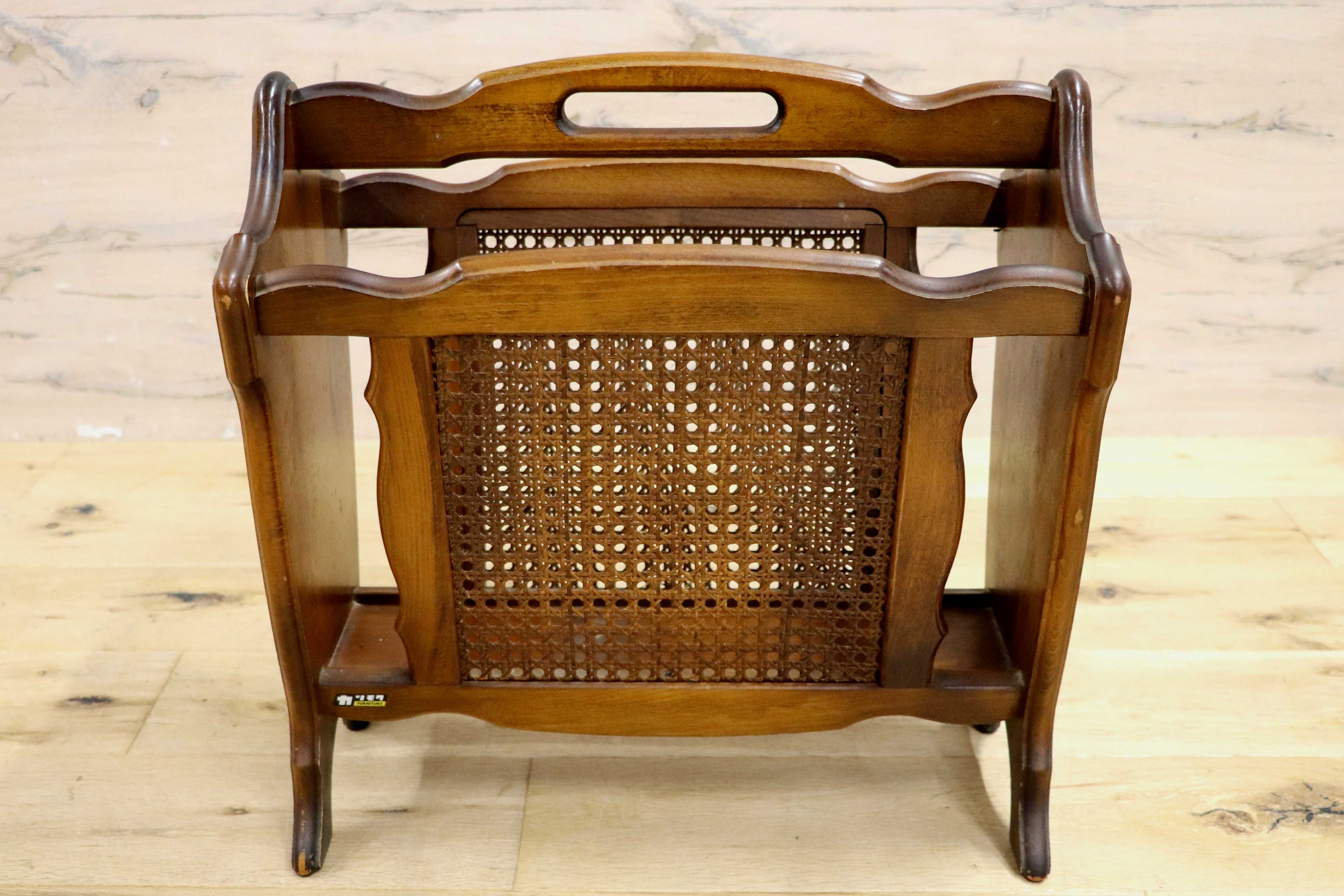 GMIH283○karimoku / カリモク コロニアル マガジンラック ブックスタンド 本棚 棚 シェルフ レトロ アンティーク インテリア スリッパ