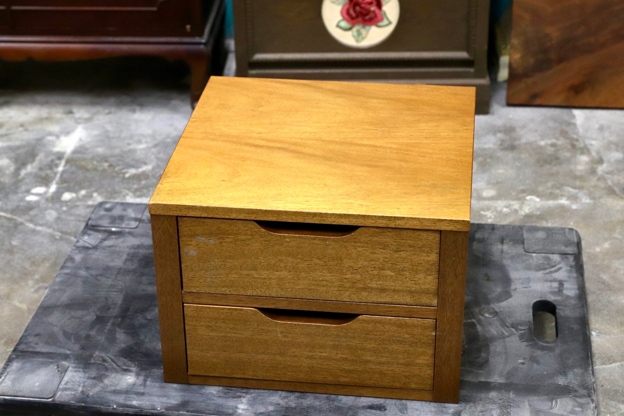 GMJH255C○DREXEL HERITAGE / ドレクセルヘリテイジ 卓上チェスト 2段 引き出し収納 マホガニー アメリカ製 デスクチェスト 小物収納
