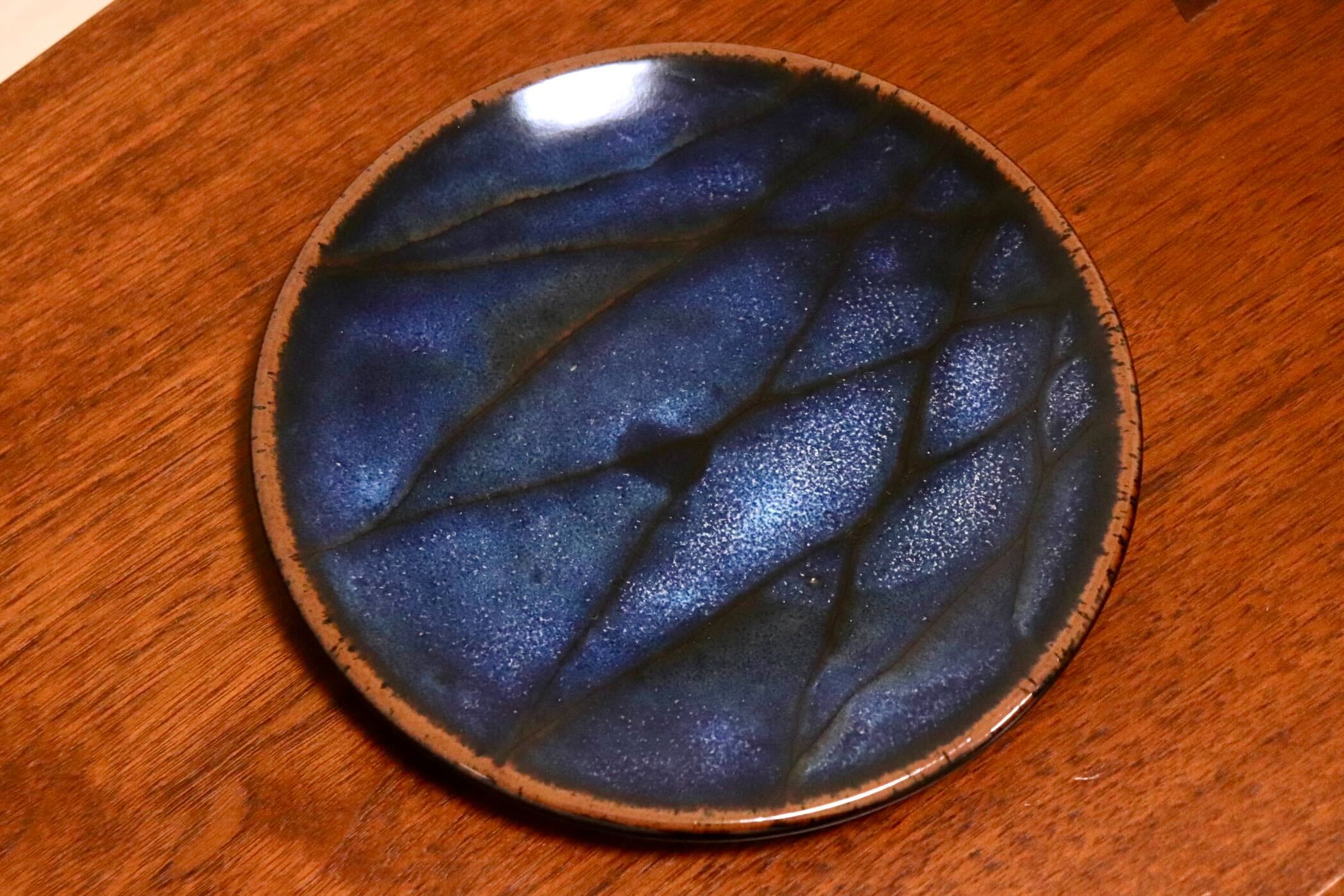 GMIO328A○陶勝窯 丹波焼 網目皿6寸 市野勝 市野勝磯 陶器 工芸品 丹波篠山 未使用