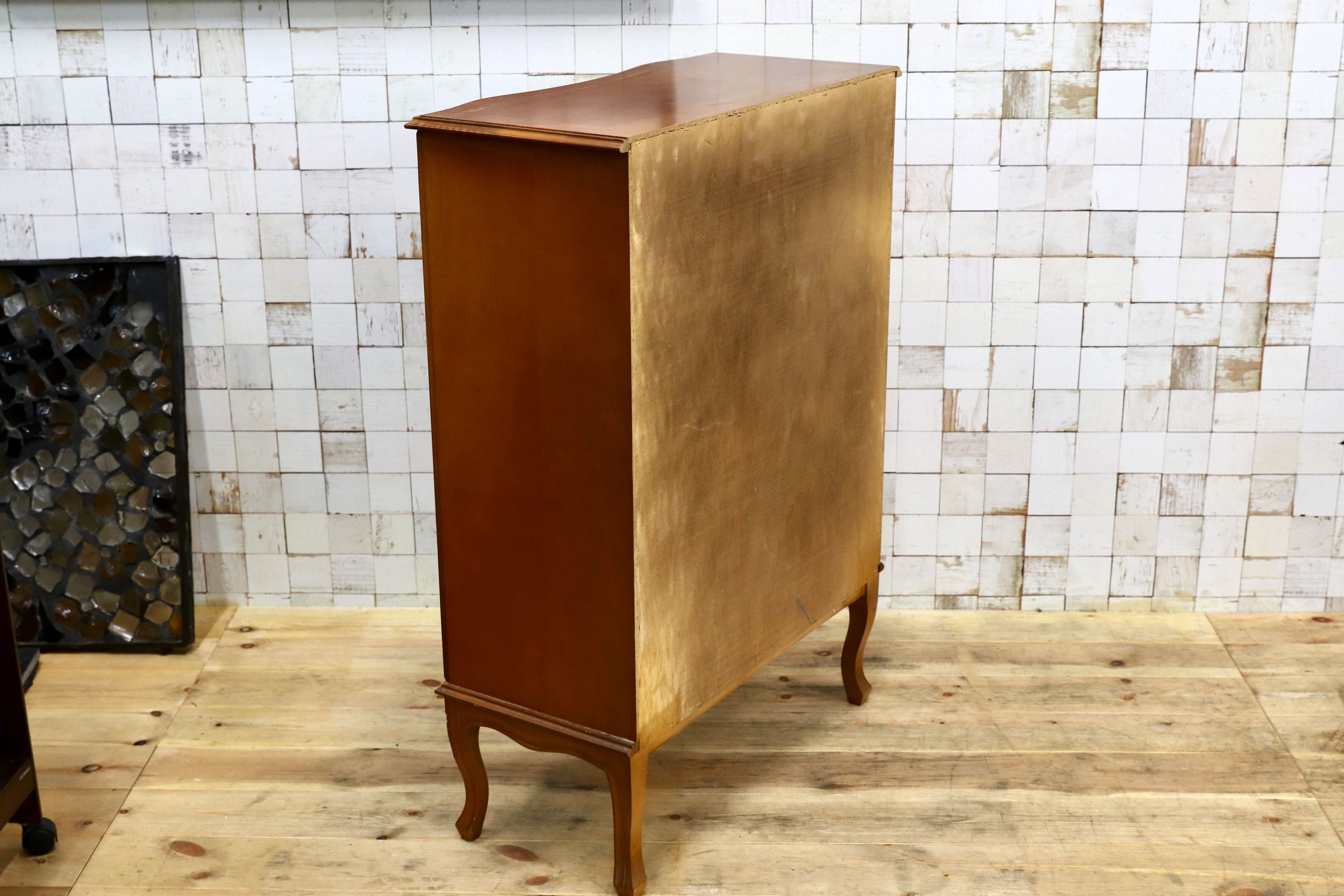 GMIK515○イタリア製 トールチェスト 引出し収納家具 象嵌細工 クラシック アンティーク 家具