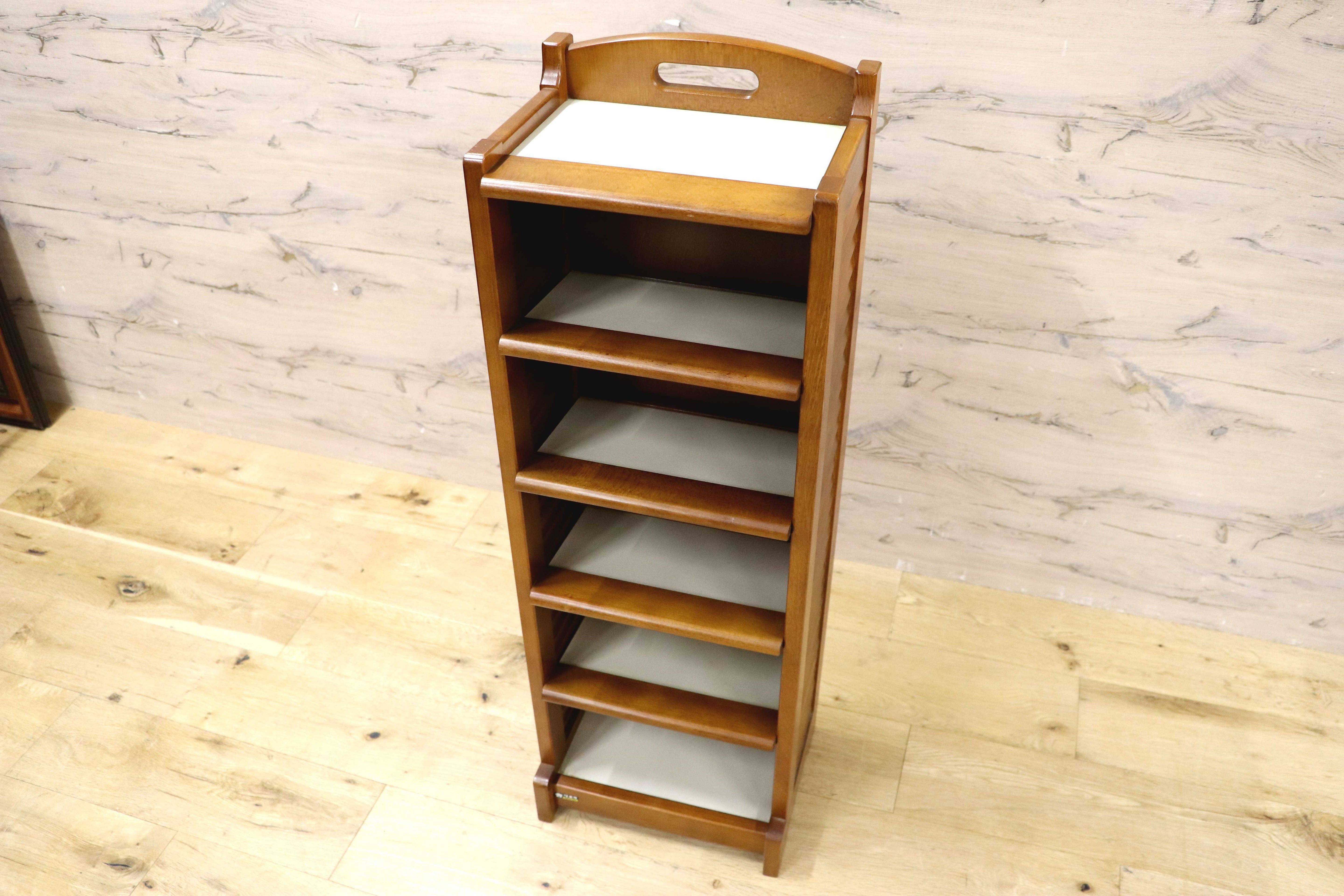 GMIH277A○Karimoku / カリモク オールドカリモク 下駄箱 シューズラック スリッパラック シェルフ ヴィンテージ 棚 ラック 木製 玄関