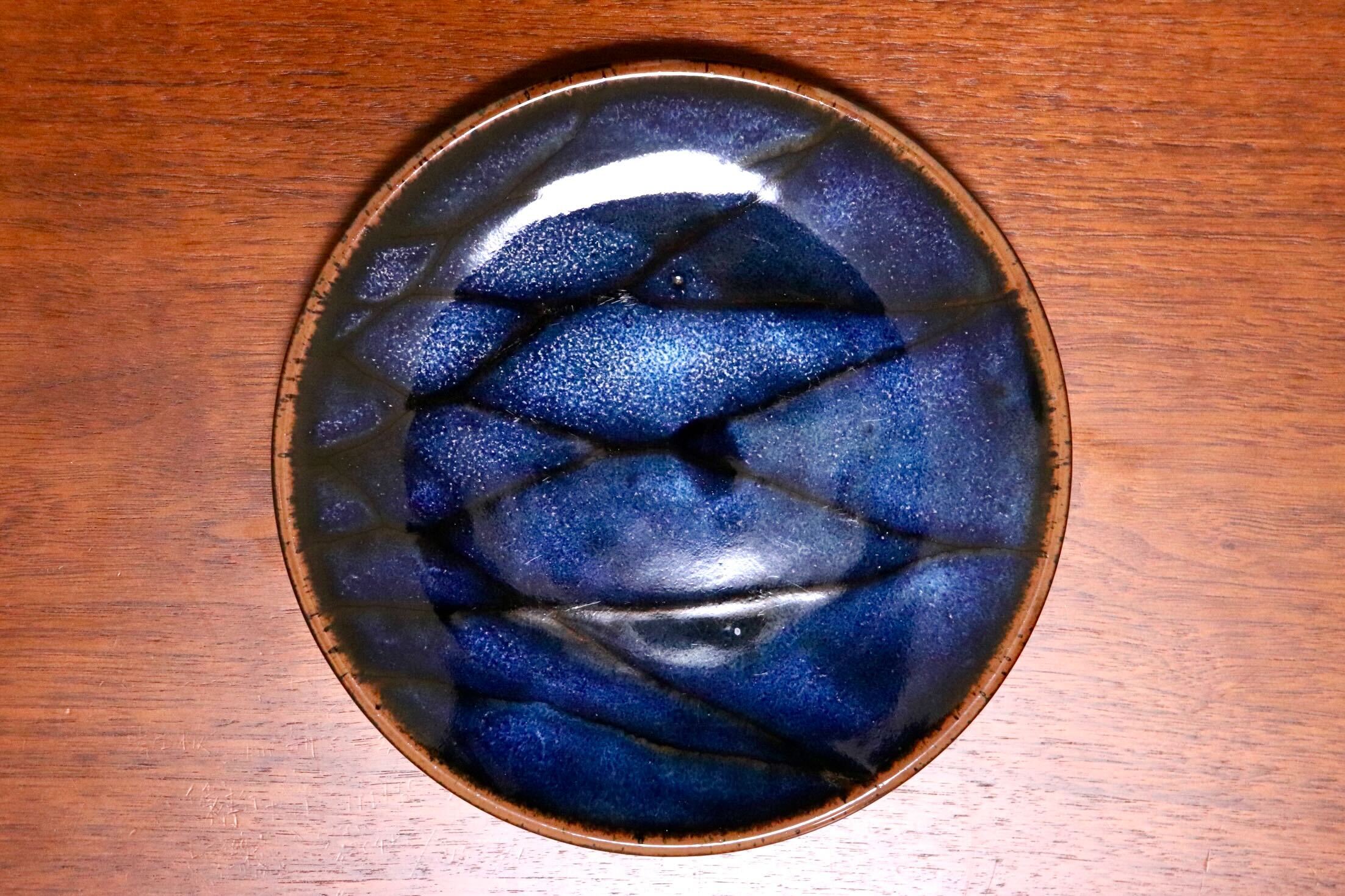 GMIO328A○陶勝窯 丹波焼 網目皿6寸 市野勝 市野勝磯 陶器 工芸品 丹波篠山 未使用