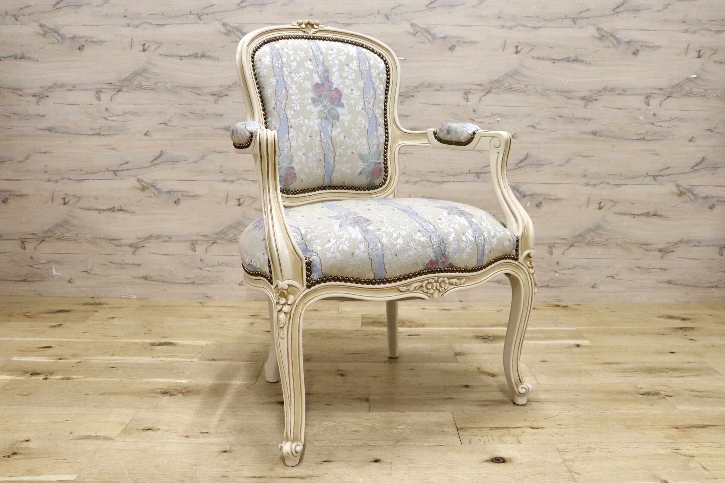 GMJS259A○domani / ドマーニ Louis XV ルイ15世 アームチェア ダイニングチェア 西洋 アンティーク カリモク最高峰 定価約25万円