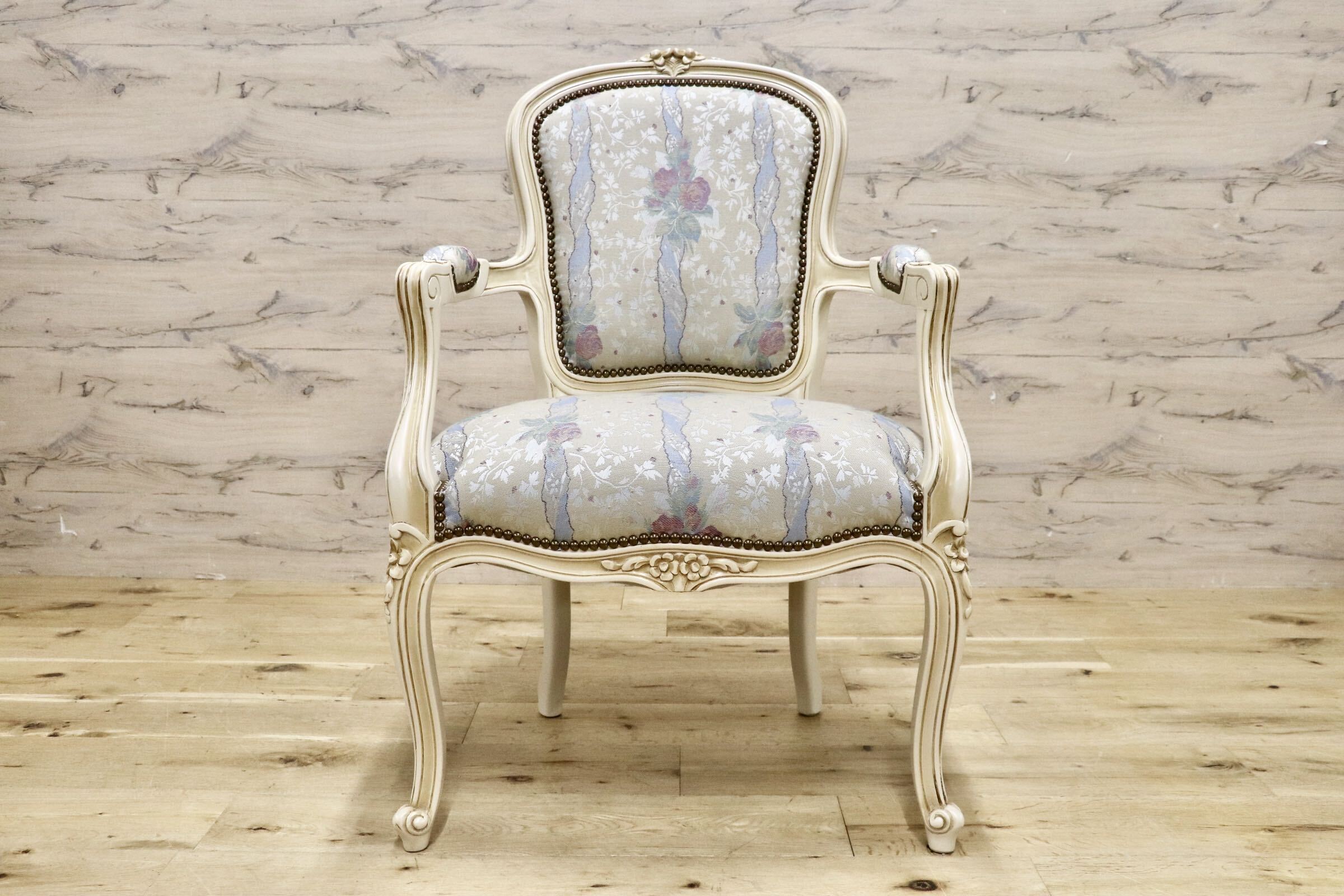 GMJS259A○domani / ドマーニ Louis XV ルイ15世 アームチェア ダイニングチェア 西洋 アンティーク カリモク最高峰 定価約25万円