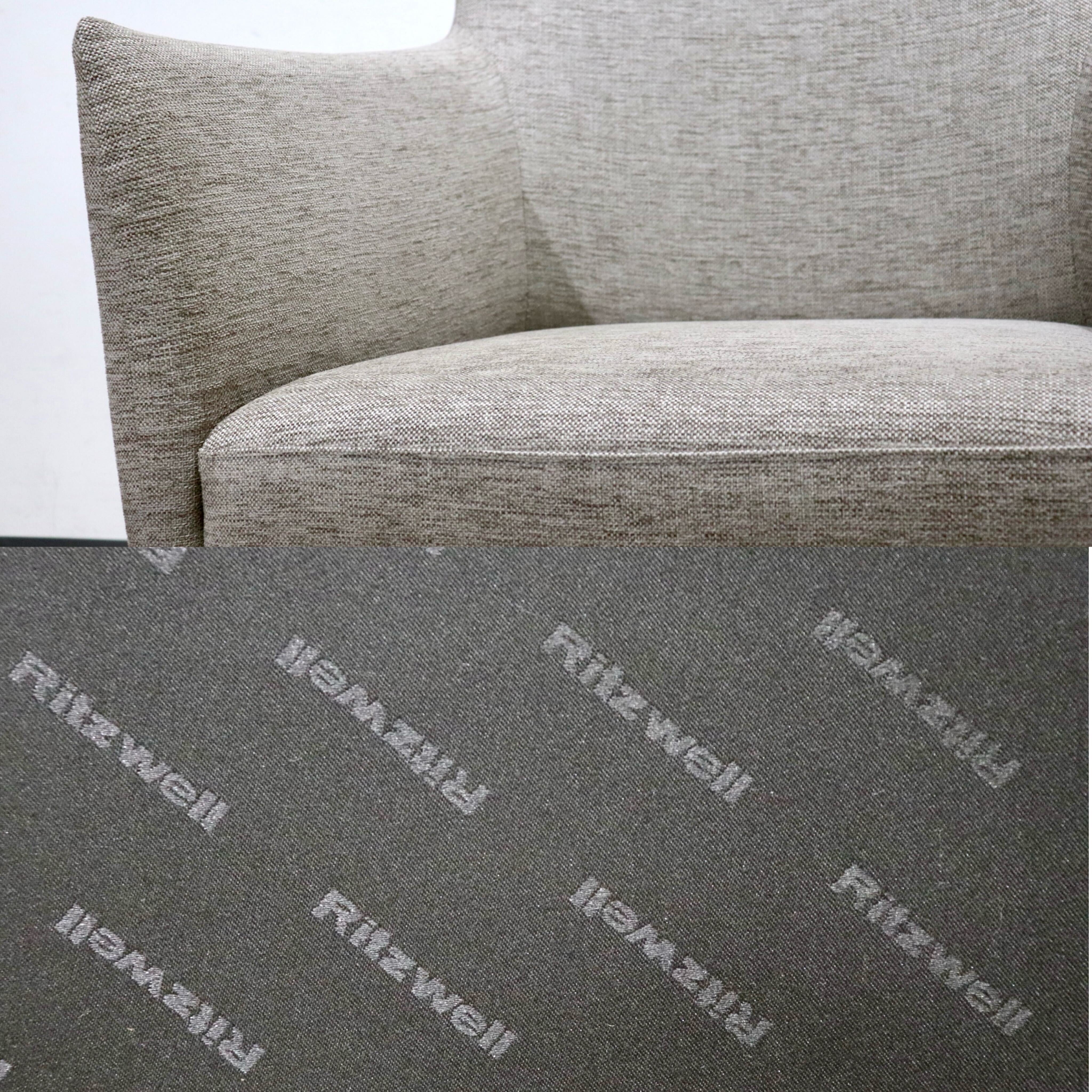 GMHN224○Ritzwell / リッツウェル GRACE グレース ラウンジチェア アームチェア 椅子 ファブリック グレー 約11.8万 モデルルーム展示品