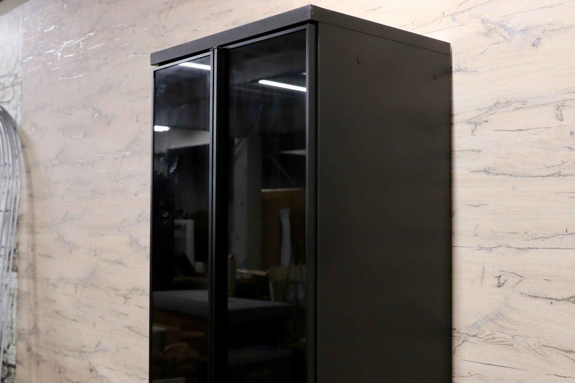 GMJH278A○Shigiyama / シギヤマ家具工業 NOVA ノヴァ 60DB ダイニングボード 食器棚 ブラック ガラス扉 モダン IDC大塚家具 定価13.75万