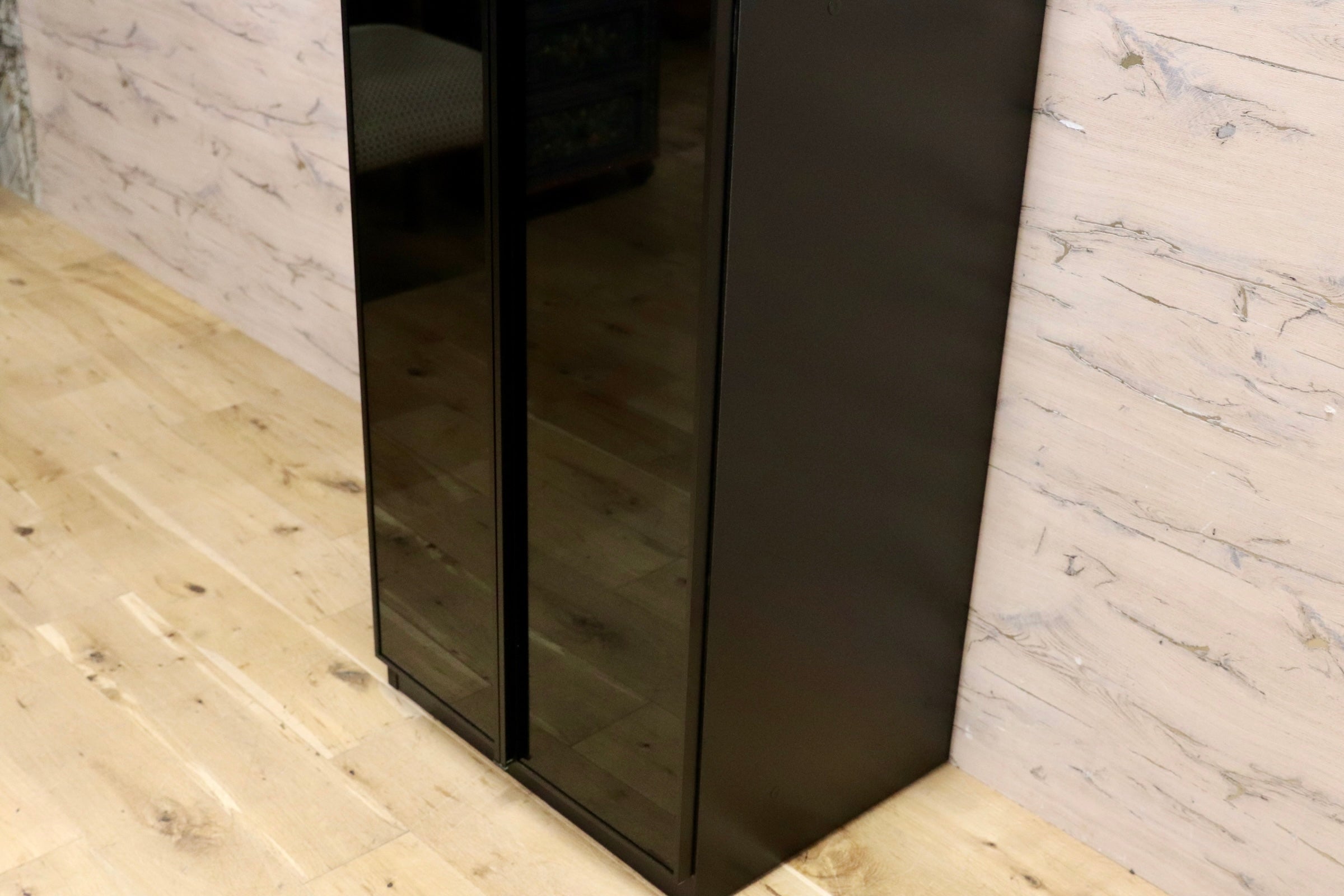 GMJH278A○Shigiyama / シギヤマ家具工業 NOVA ノヴァ 60DB ダイニングボード 食器棚 ブラック ガラス扉 モダン IDC大塚家具 定価13.75万