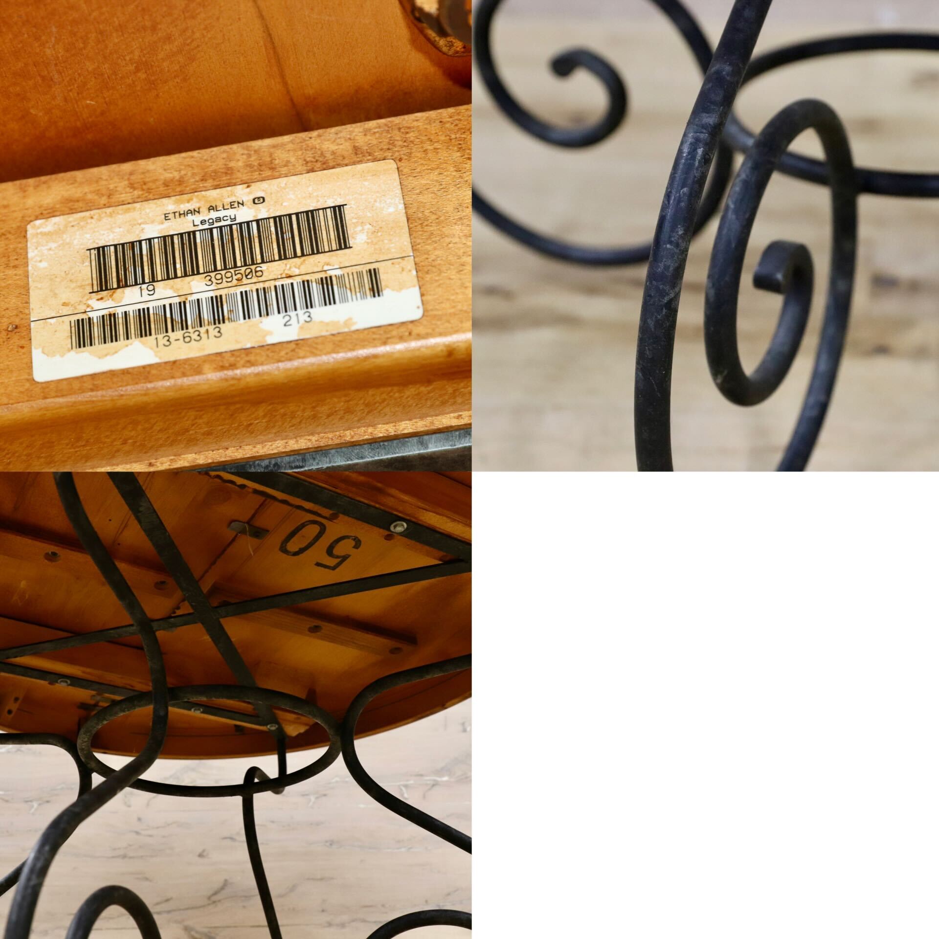 GMIK82○ETHAN ALLEN / イーセンアーレン ダイニングテーブル 食卓テーブル アメリカ ヴィンテージ クラシック IDC大塚家具 ラウンド