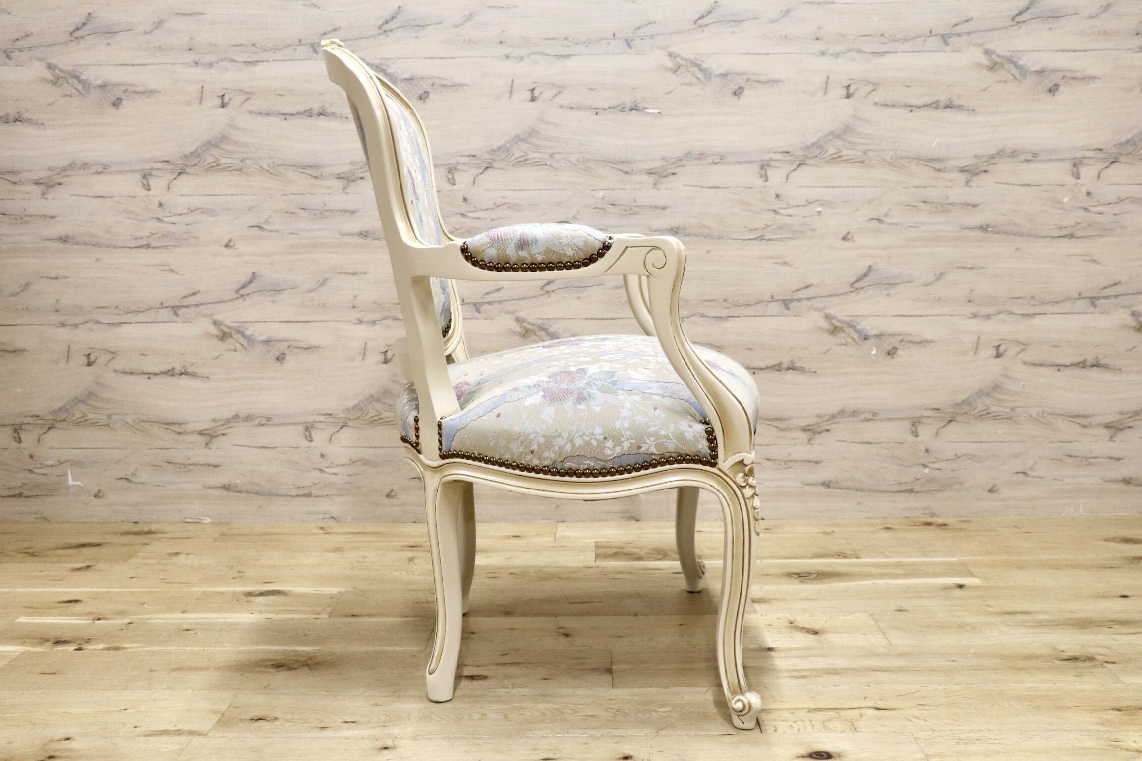GMJS259A○domani / ドマーニ Louis XV ルイ15世 アームチェア ダイニングチェア 西洋 アンティーク カリモク最高峰 定価約25万円