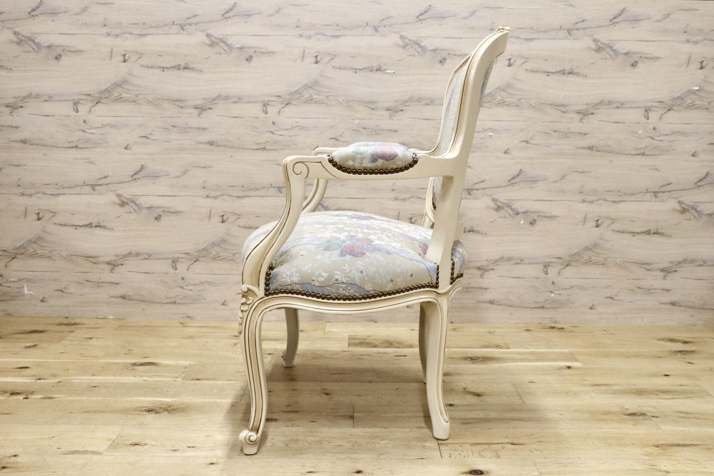 GMJS259A○domani / ドマーニ Louis XV ルイ15世 アームチェア ダイニングチェア 西洋 アンティーク カリモク最高峰 定価約25万円
