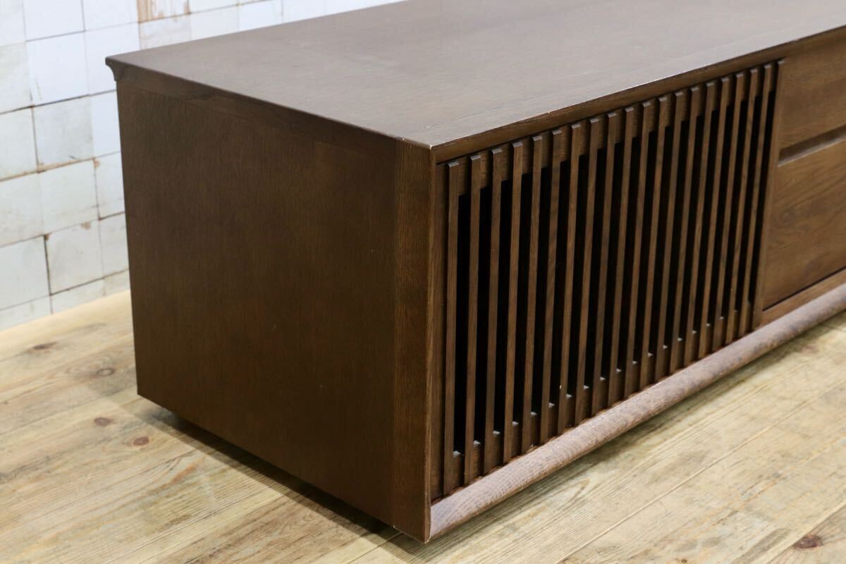 GMJH365○karimoku / カリモク家具 スライドストレージ QU6067MK テレビボード ローボード オーク材 日本製 国産家具 定価約30万