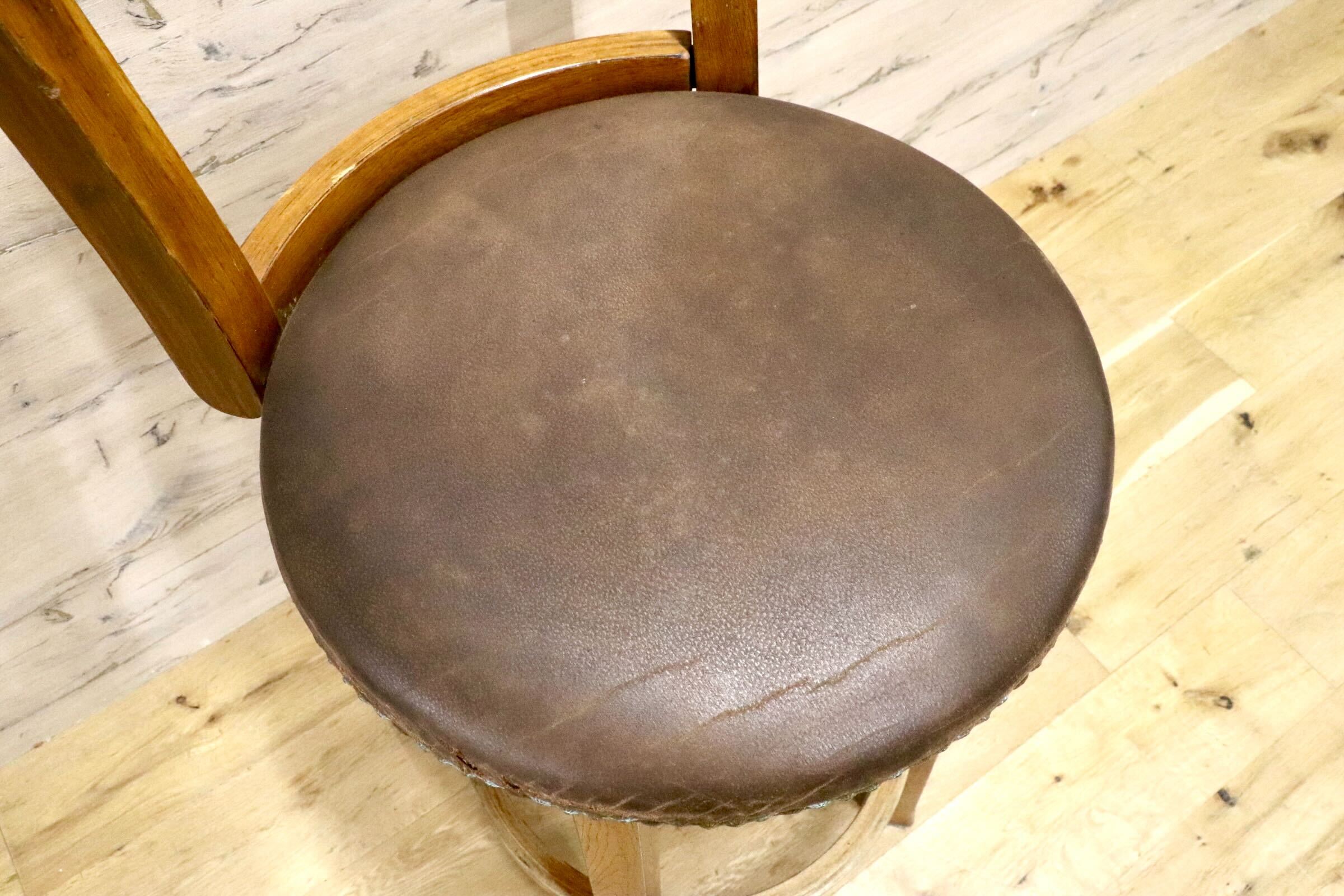 GMJK137A○カウンターチェア 回転式 ハイチェア スツールチェア バーチェア カフェチェア アンティーク レトロ カスティリアンスタイル
