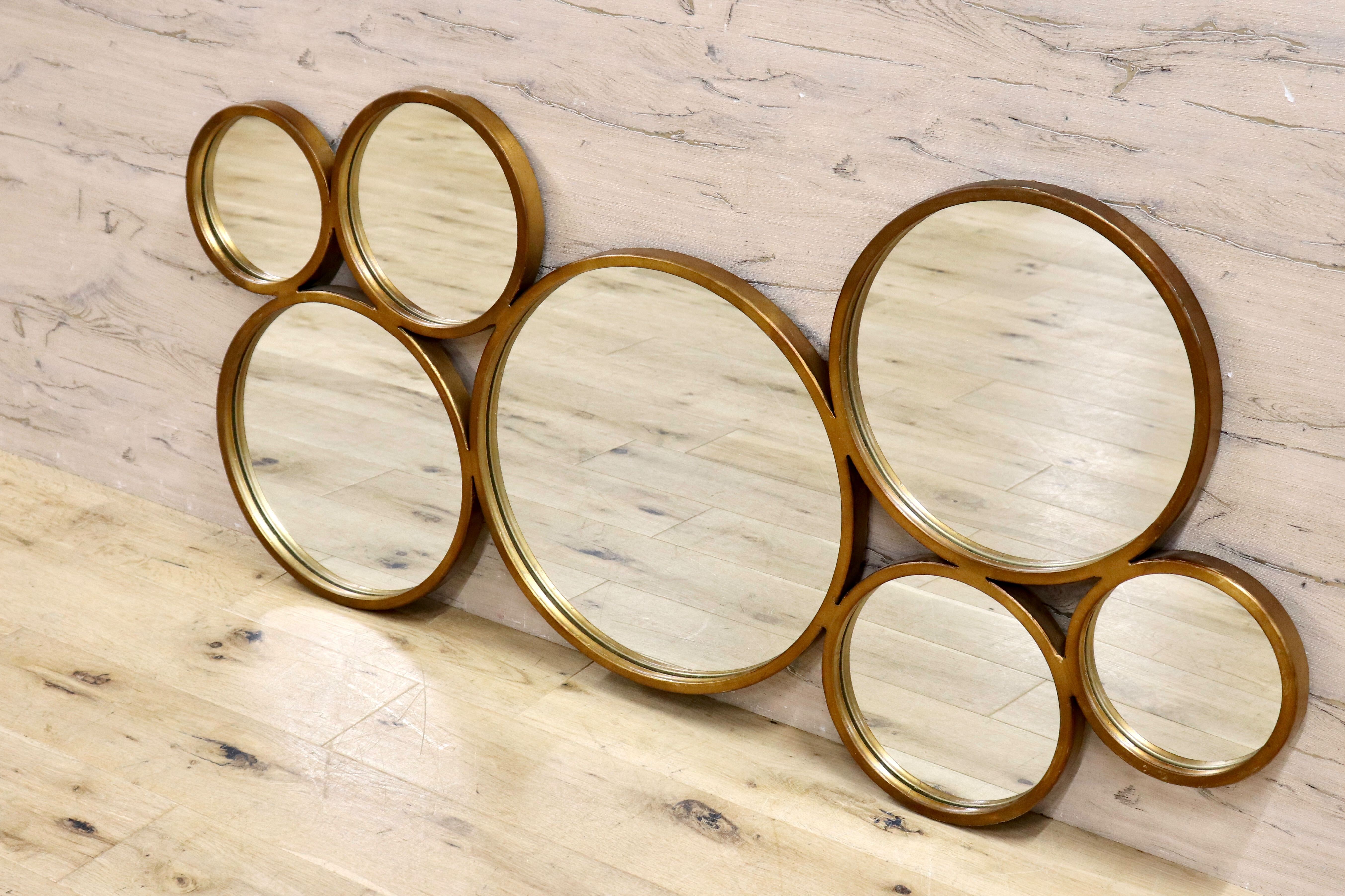 GMIS204○UTTERMOST ウォールミラー 壁掛けミラー 鏡 ゴールド インテリア モダン