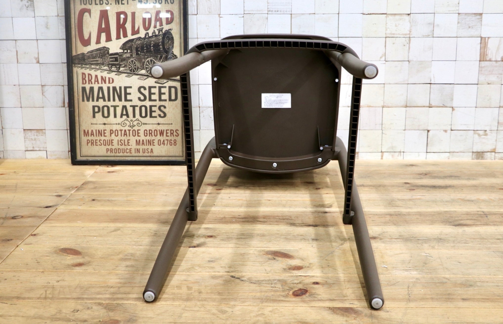 GMJS236D〇colos PIAZZA ハイチェア カウンターチェア バーチェア イタリア製 ブラウン 定価7.7万 展示品
