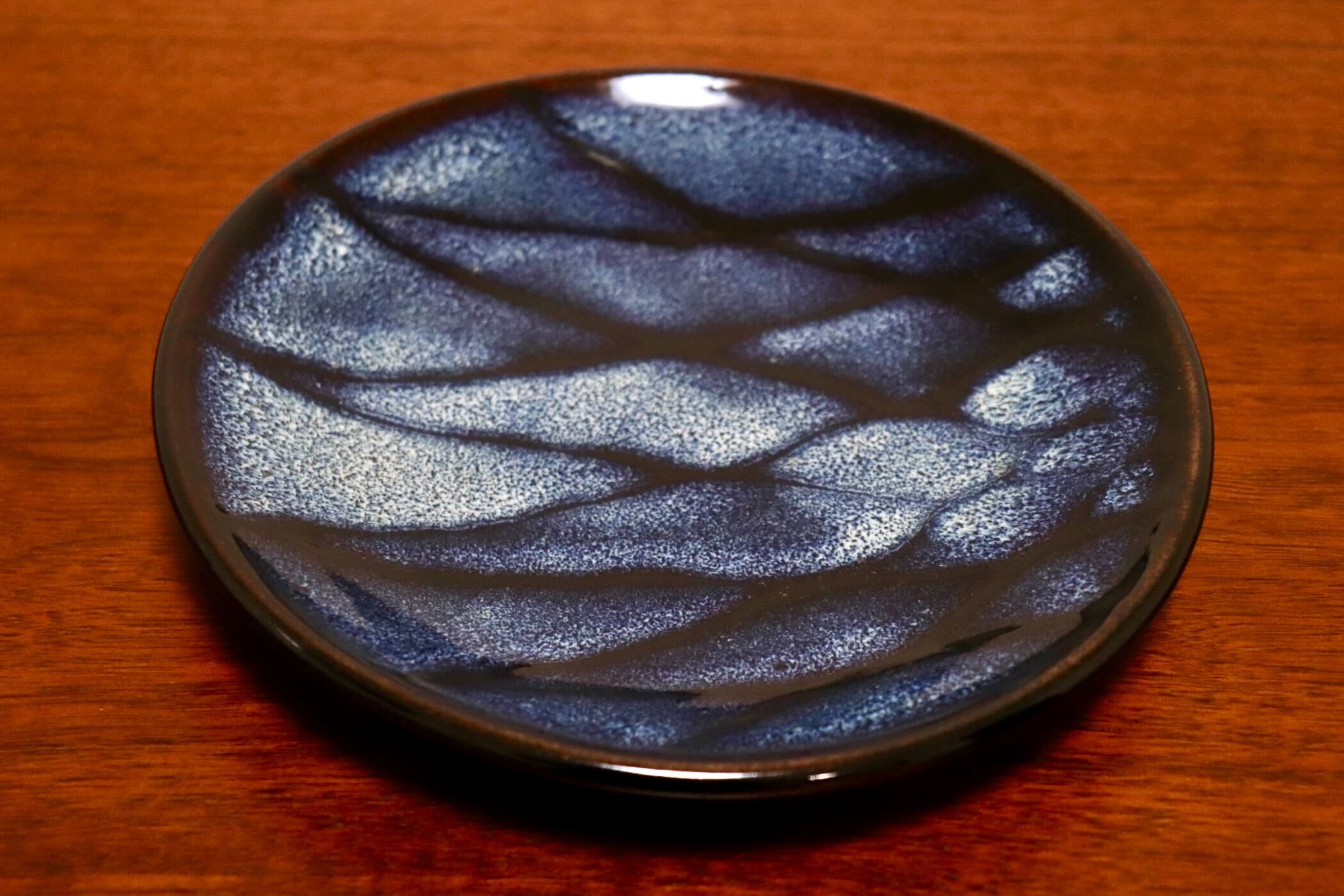 GMIO328C○陶勝窯 丹波焼 網目皿6寸 市野勝 市野勝磯 陶器 工芸品 丹波篠山 未使用