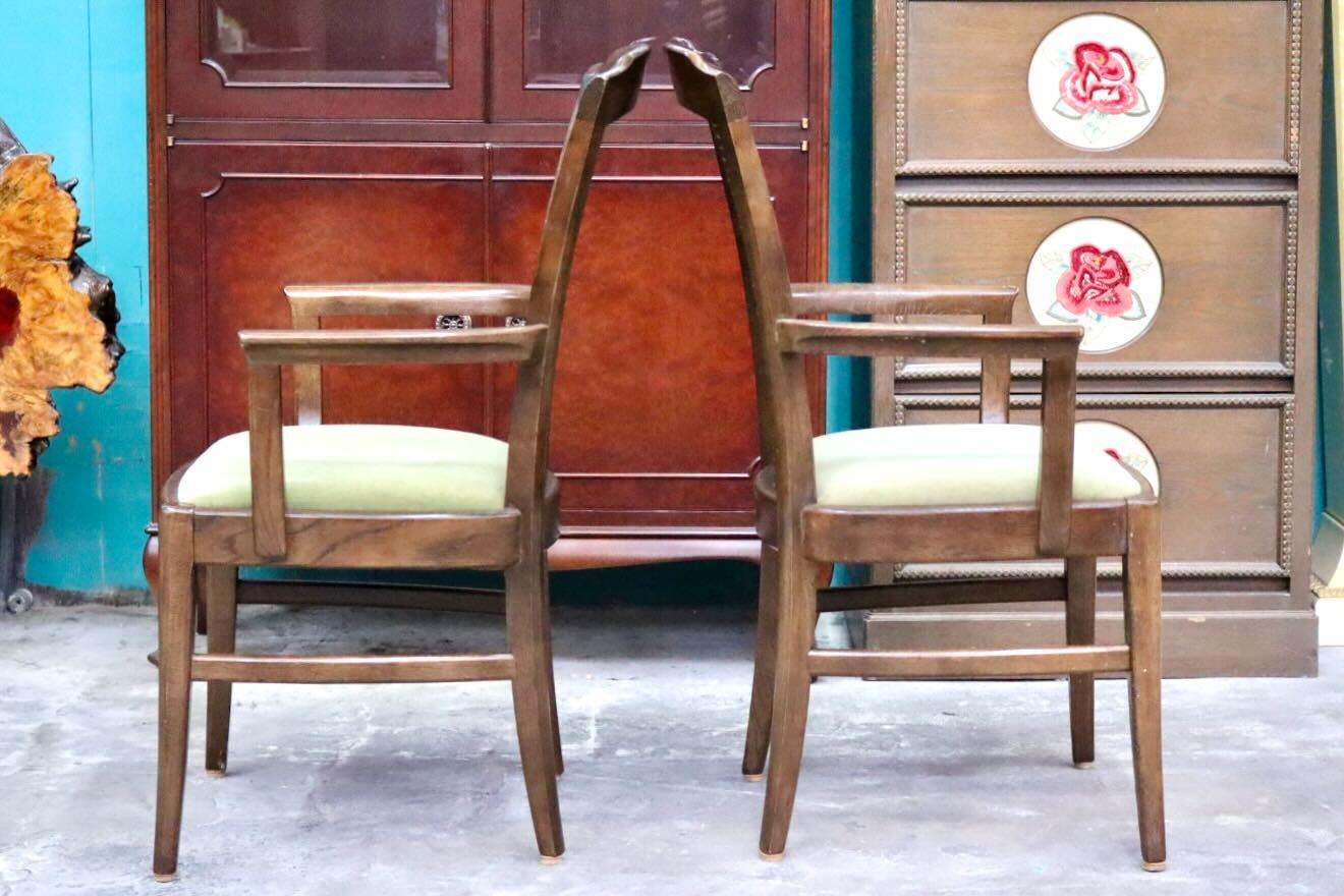 GMIH321B○domani / ドマーニ カリモク karimoku ダイニングチェア アームチェア 2脚セット 木製 籐 ラタン ファブリック クラシック