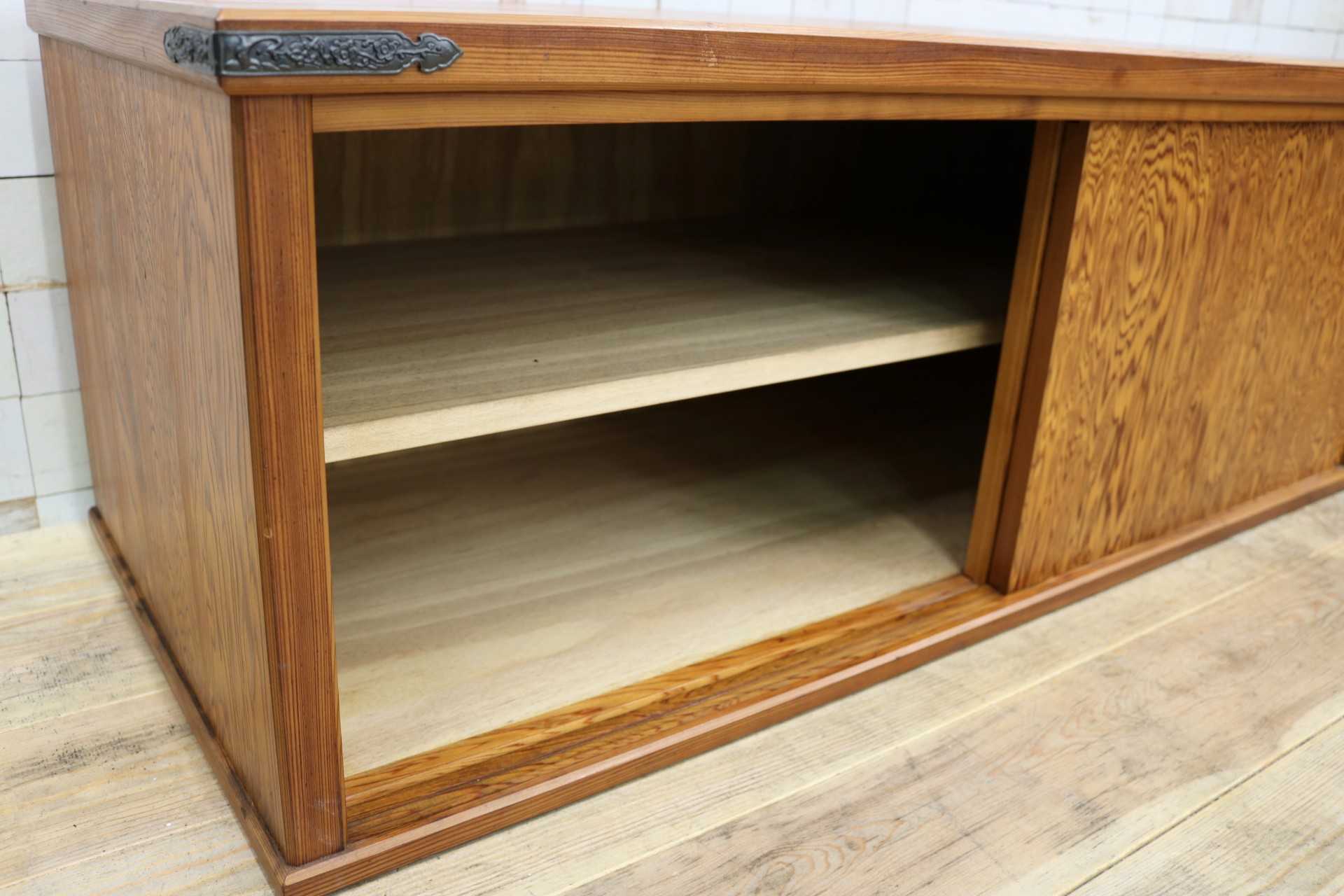 GMHS292○世界遺産屋久杉 サイドボード チェスト 飾り台 ローボード 和家具 和モダン 古民家 和室 レトロ 収納家具