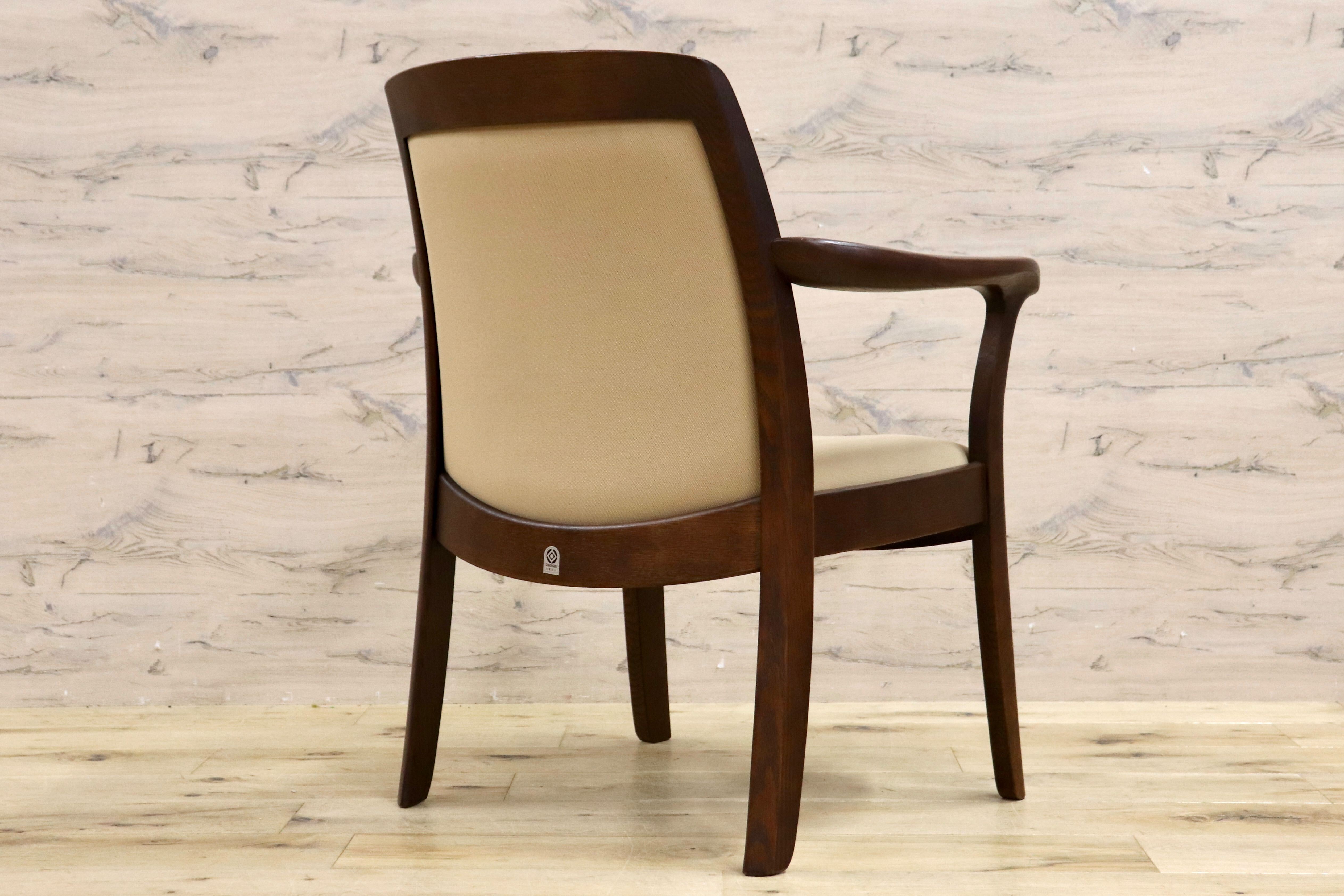 GMHS463E○シラカワ / shirakawa ダイニングチェア アームチェア 椅子 ファブリック 飛騨の家具 レトロ モダン