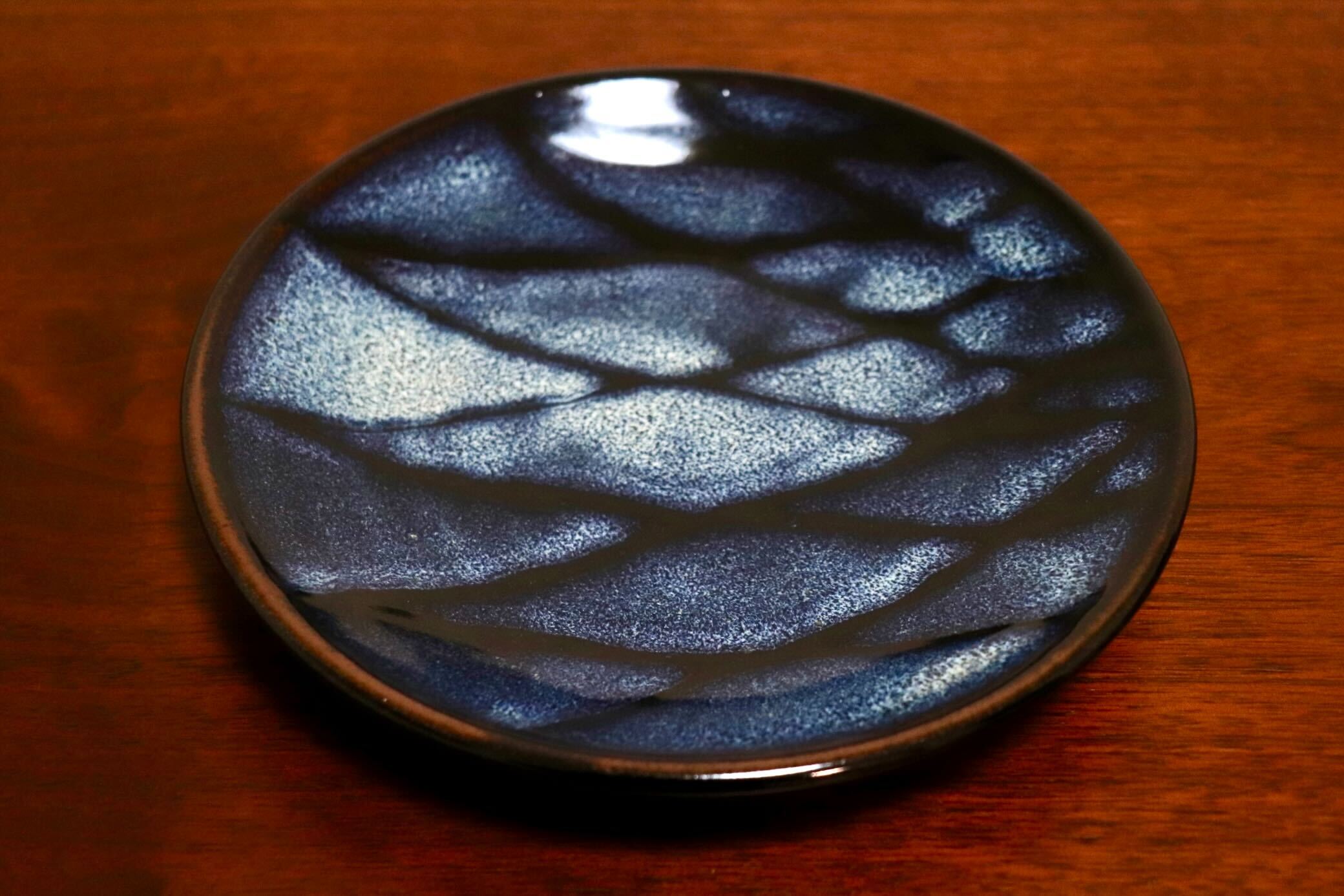 GMIO328D○陶勝窯 丹波焼 網目皿6寸 市野勝 市野勝磯 陶器 工芸品 丹波篠山 未使用