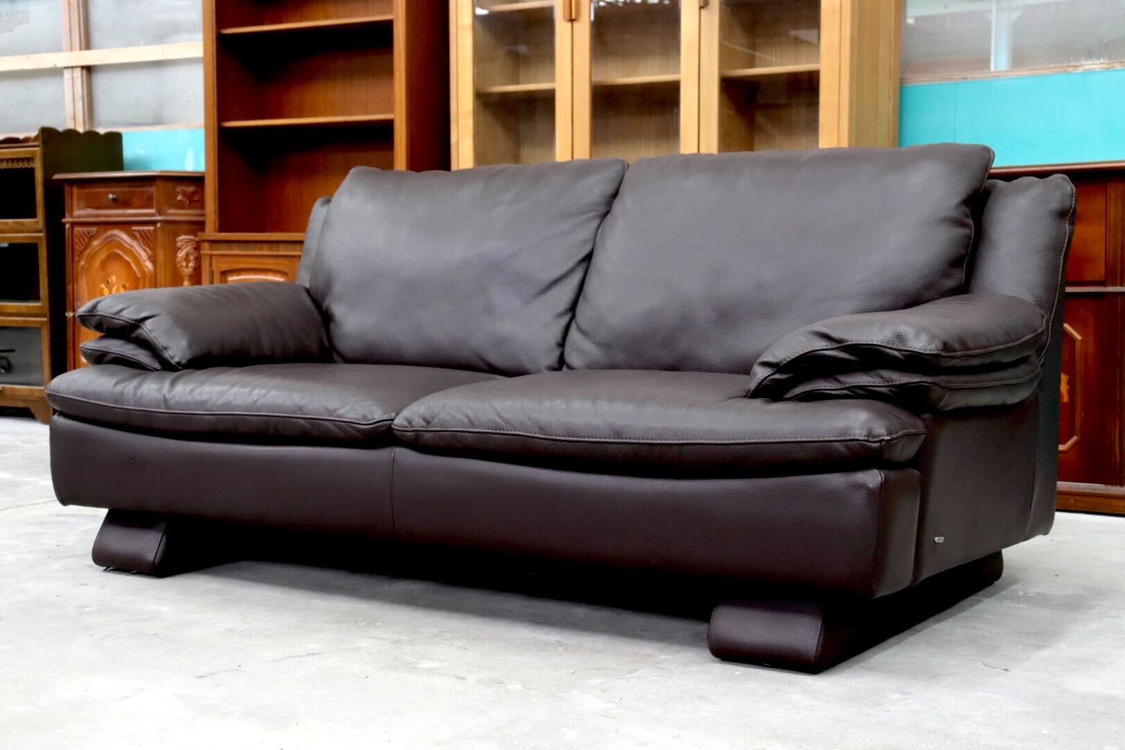 輝く高品質な ナツッジ / GMIS79○Natuzzi EDITIONS 3人 レザーエディションズ その他