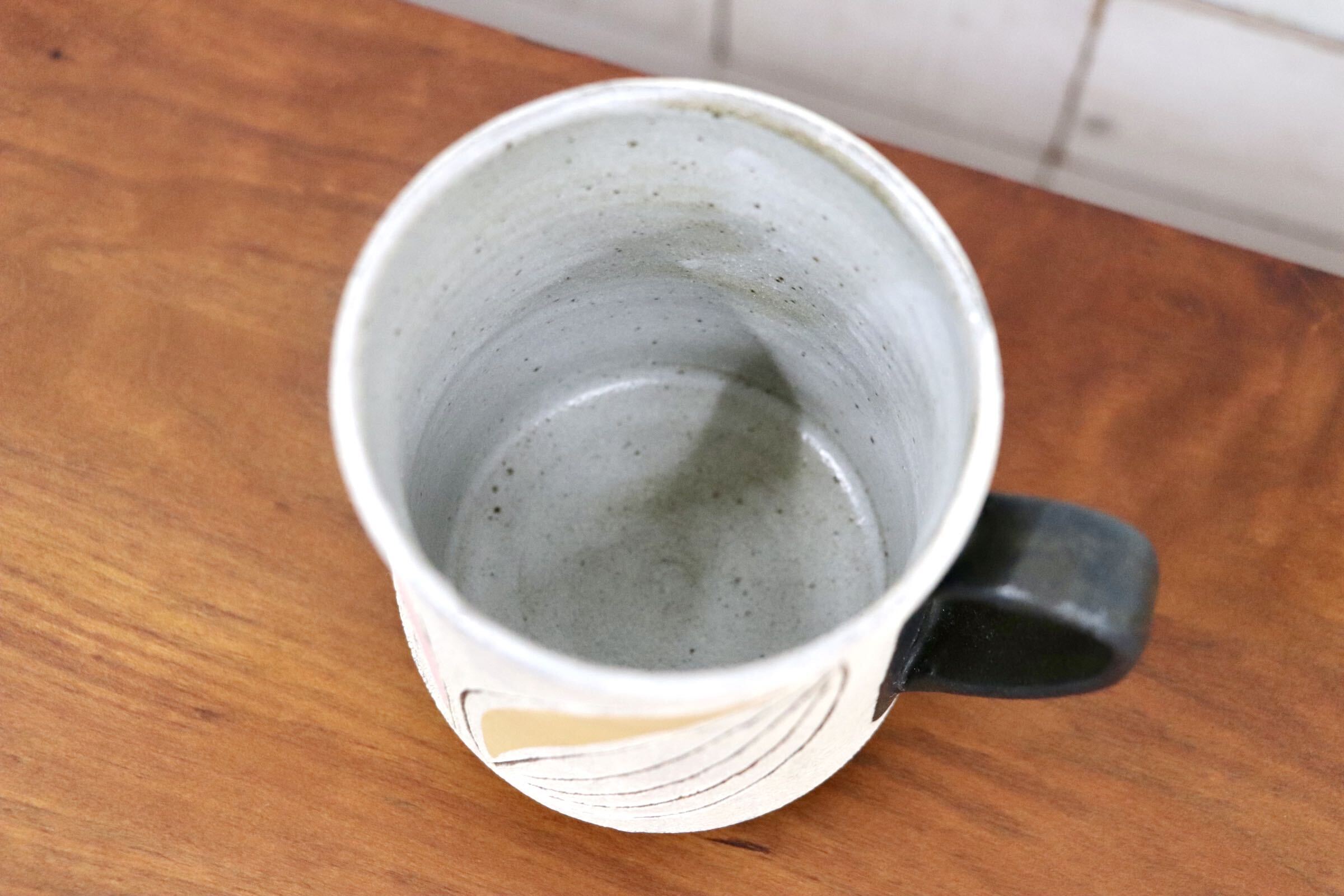 GMJO95C〇市野悟窯 市野哲次 丹波焼 彩色線象嵌 マグカップ 陶器 現代陶芸 作家物