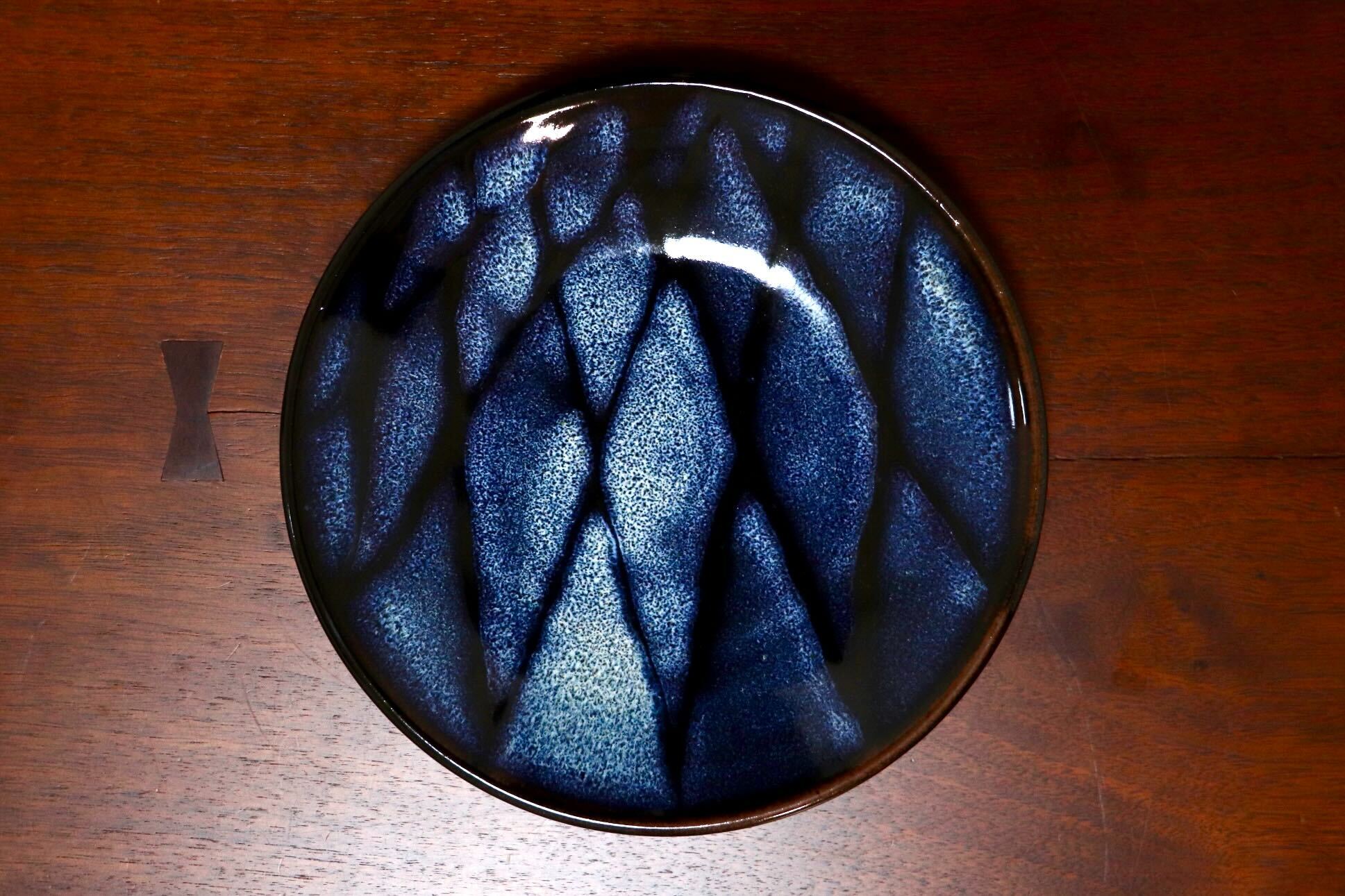 GMIO328D○陶勝窯 丹波焼 網目皿6寸 市野勝 市野勝磯 陶器 工芸品 丹波篠山 未使用