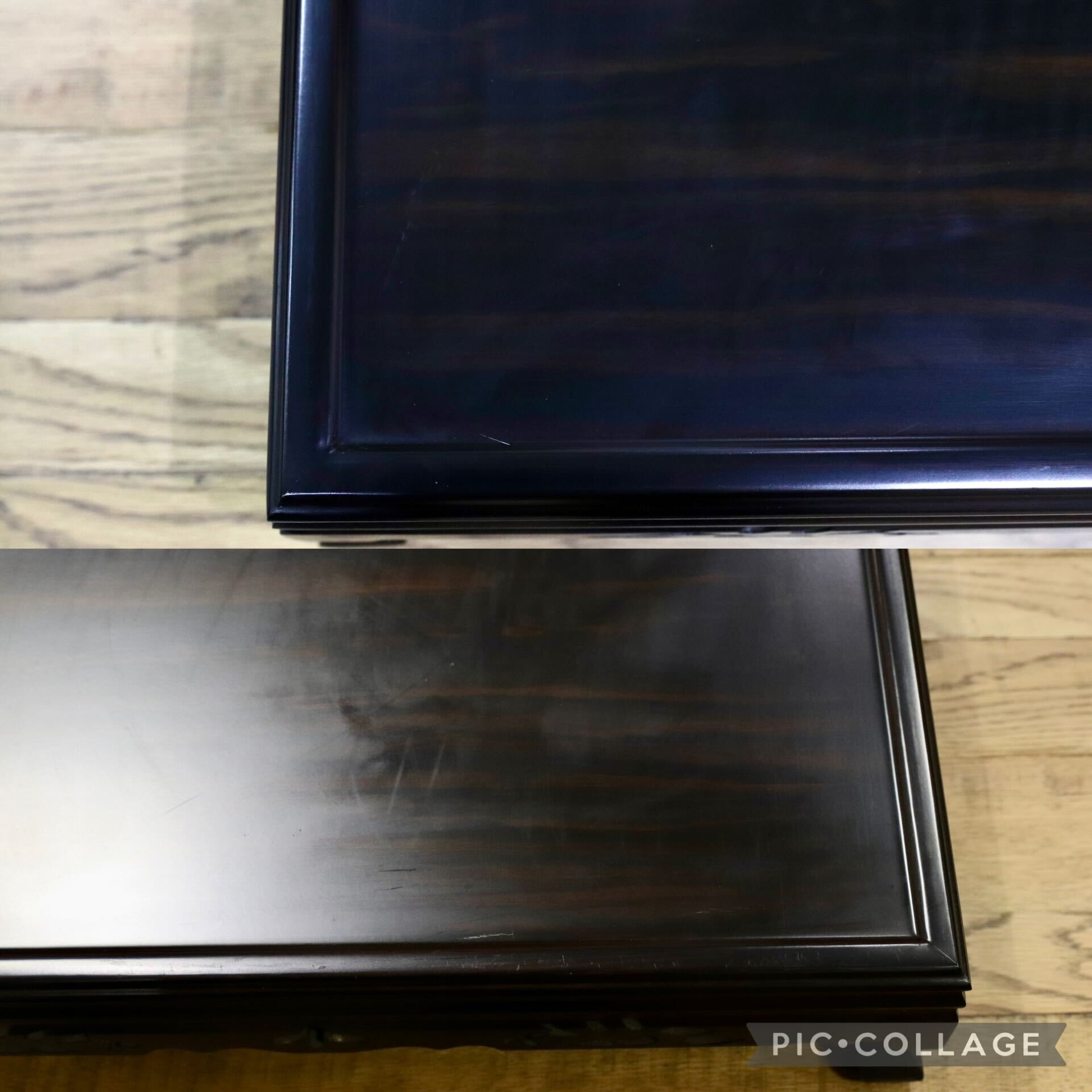 GMIS178○黒檀 置床 花台 飾り台 和家具 和モダン レトロ 和製アンティーク 古道具 盆栽台