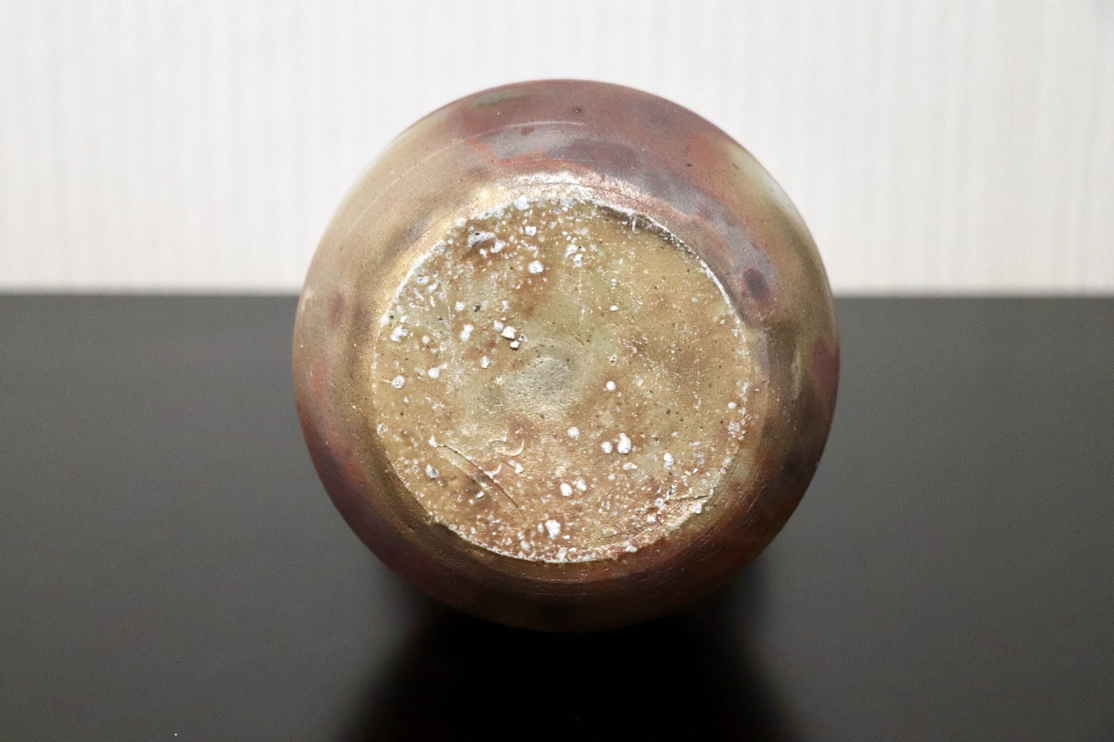 GMJK374M○備前焼 手付花入 花器 花瓶 花入 花生 手桶 釣瓶 水指 床飾 置物 茶道具 窯変壷 共箱 伝統工芸 和モダン