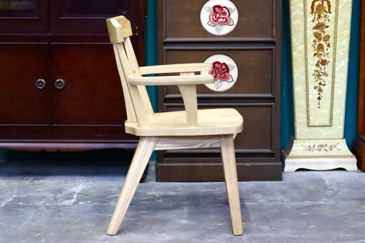 GMIH320A○らくよう工芸 飛騨家具 ダイニングチェア アームチェア 椅子 木製 無垢材 シンプル ナチュラル カントリー
