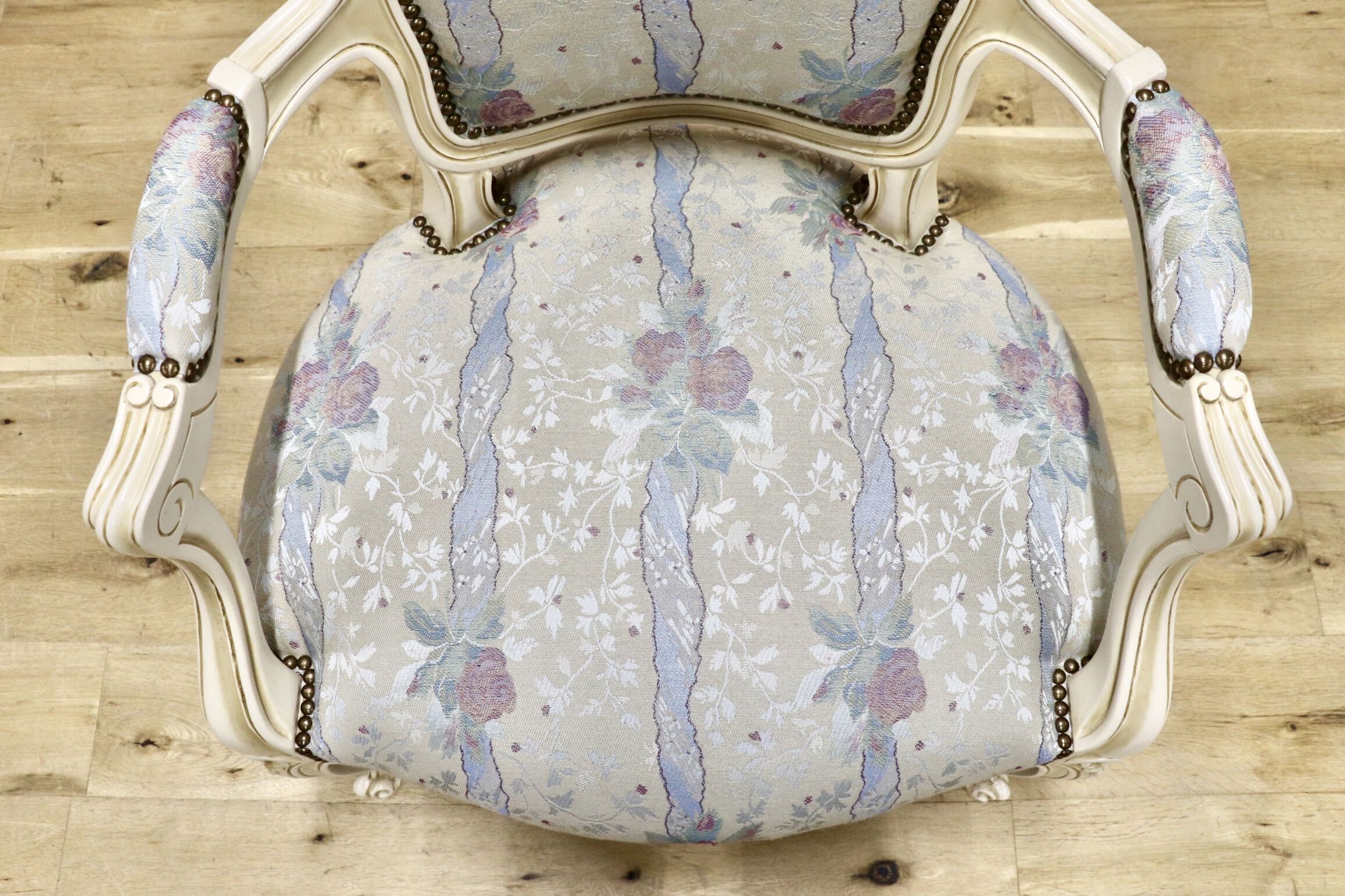 GMJS259C○domani / ドマーニ Louis XV ルイ15世 アームチェア ダイニングチェア 西洋 アンティーク カリモク最高峰 定価約25万円