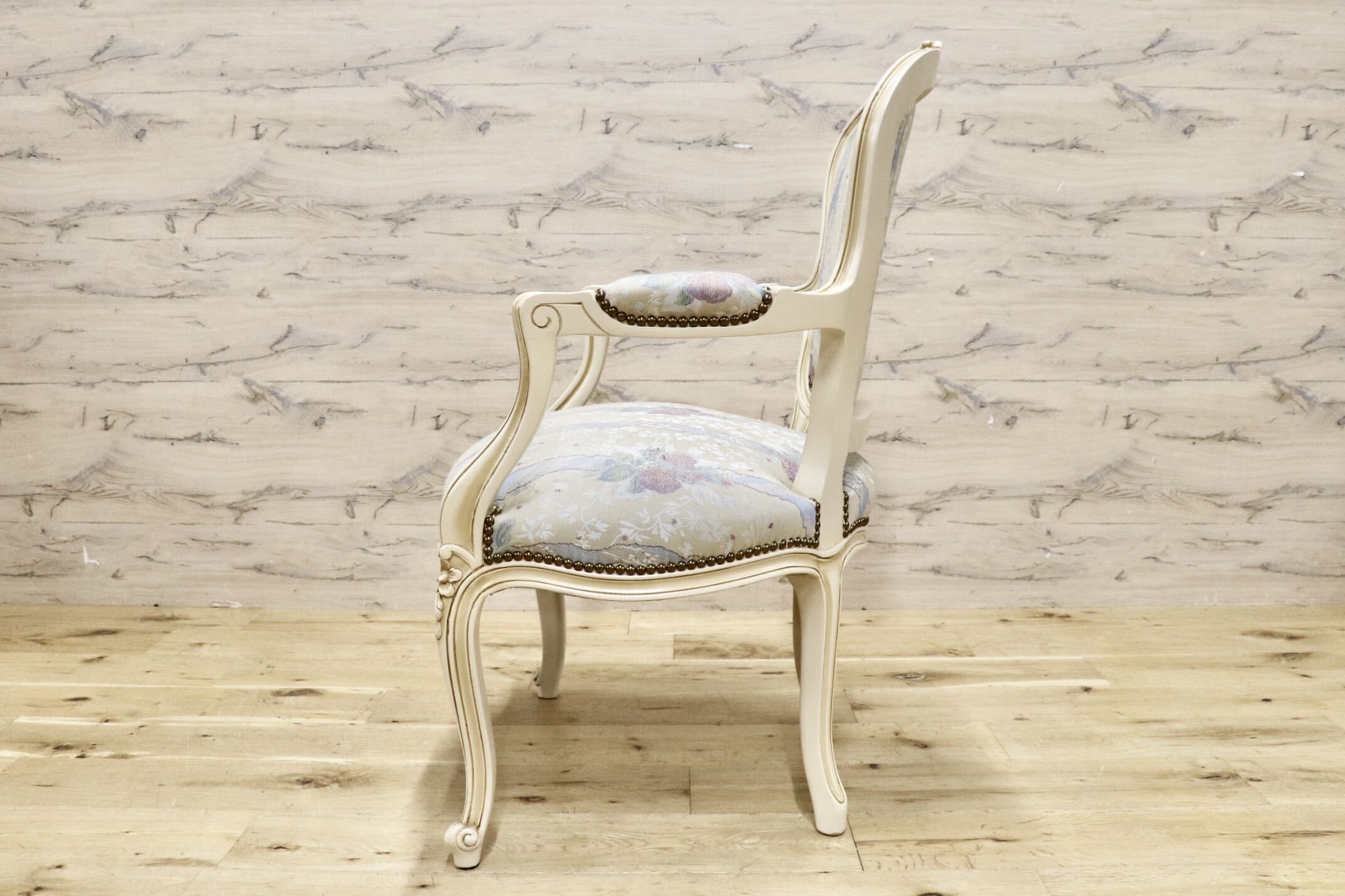 GMJS259C○domani / ドマーニ Louis XV ルイ15世 アームチェア ダイニングチェア 西洋 アンティーク カリモク最高峰 定価約25万円