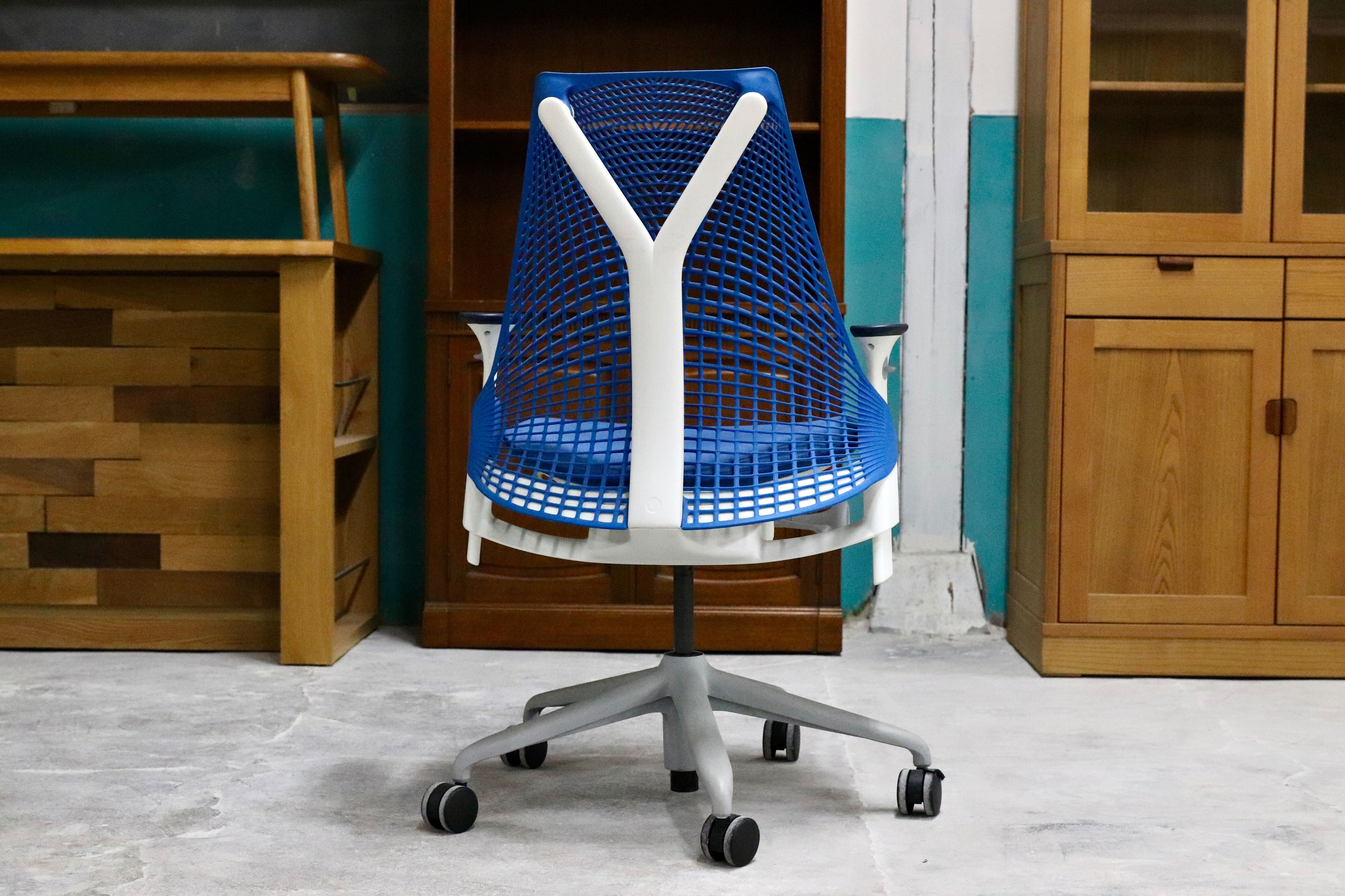 GMHK379E○Herman Miller / ハーマンミラー セイルチェア デスクチェア オフィスチェア ワークチェア ブルー 定価約11.8万