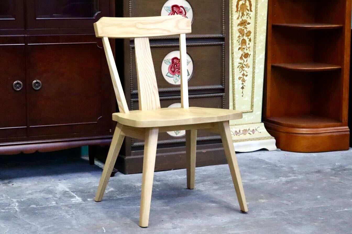 GMIH320B○らくよう工芸 飛騨家具 ダイニングチェア アームレスチェア 椅子 木製 無垢材 シンプル ナチュラル カントリー