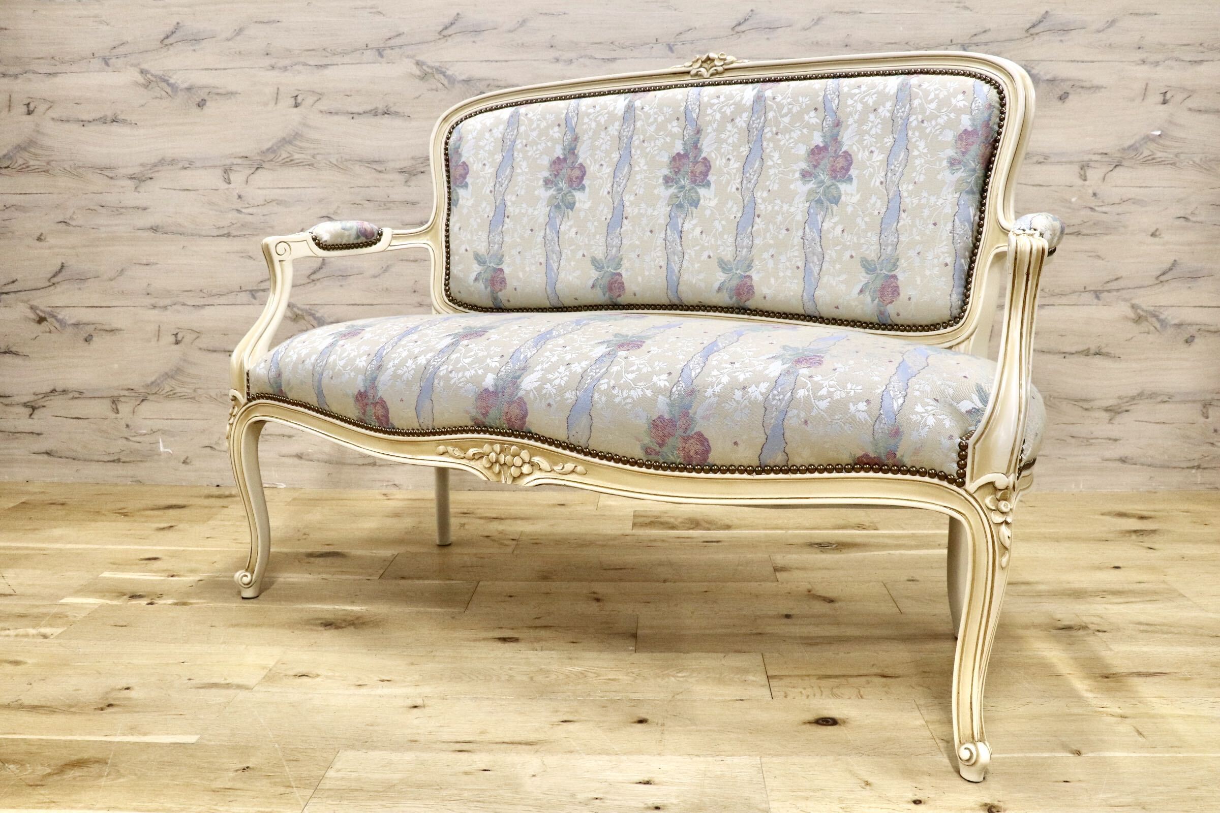 GMJS259D○domani / ドマーニ Louis XV ルイ15世 2人掛けソファ ラブソファ 西洋 アンティーク カリモク最高峰 定価約58万円
