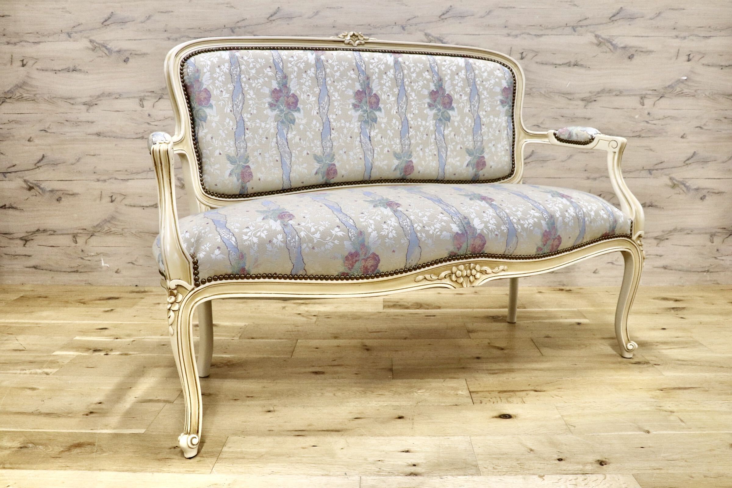 GMJS259D○domani / ドマーニ Louis XV ルイ15世 2人掛けソファ ラブソファ 西洋 アンティーク カリモク最高峰 定価約58万円