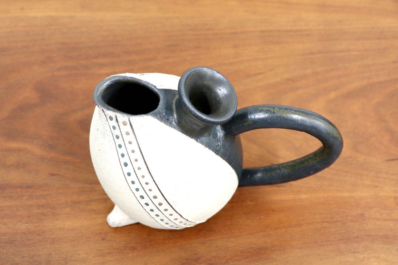 GMJO117A◯市野悟窯 市野哲次 丹波焼 酒器 足付き 陶器 現代陶芸 丹波篠山 作家物