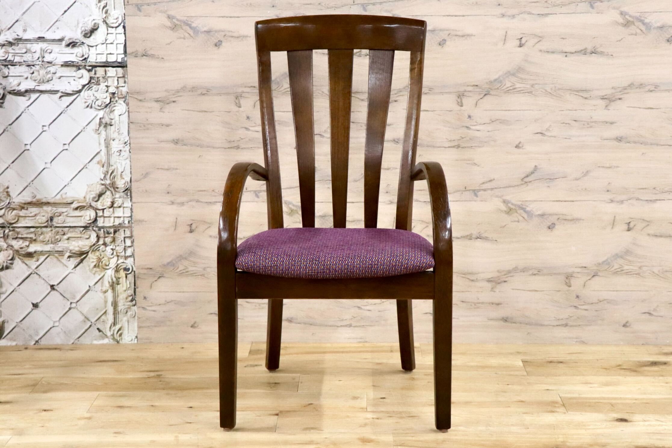 GMJH34B○karimoku / カリモク家具 ダイニングチェア アームチェア 木製 椅子 食卓椅子 ハイバック 天然木 国産家具