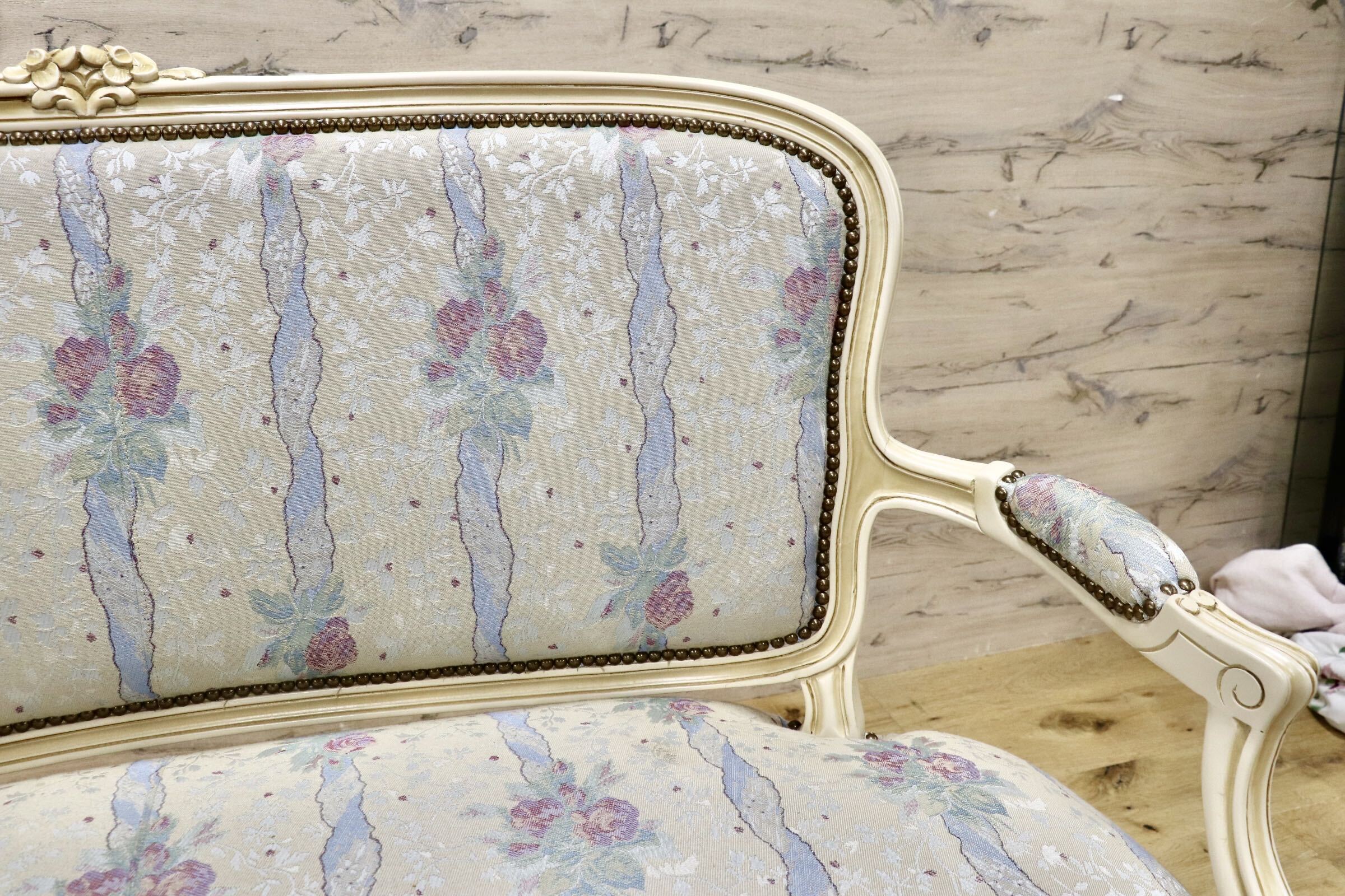 GMJS259D○domani / ドマーニ Louis XV ルイ15世 2人掛けソファ ラブソファ 西洋 アンティーク カリモク最高峰 定価約58万円
