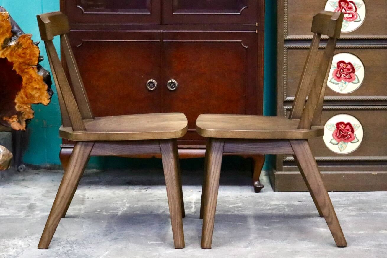 GMIH320C○らくよう工芸 飛騨家具 ダイニングチェア アームレスチェア 椅子 2脚セット 木製 無垢材 シンプル ナチュラル カントリー