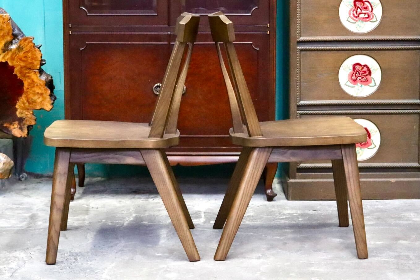 GMIH320C○らくよう工芸 飛騨家具 ダイニングチェア アームレスチェア 椅子 2脚セット 木製 無垢材 シンプル ナチュラル カントリー