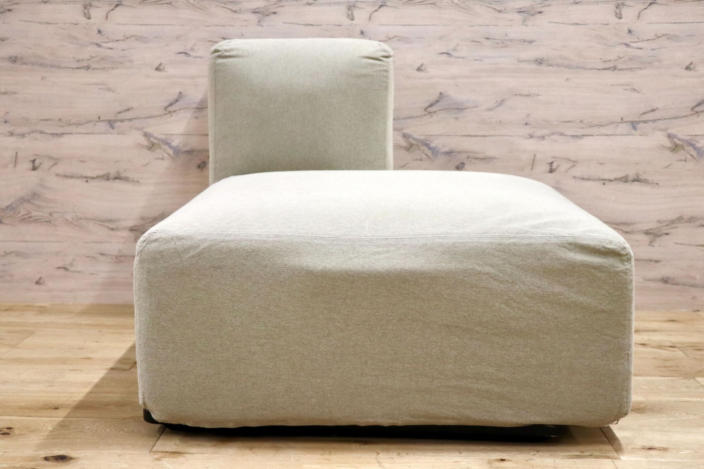 GMIK330○無印良品 / MUJI シングルソファ ユニットソファ ソファ スツール オットマン ファブリック ナチュラル シンプル
