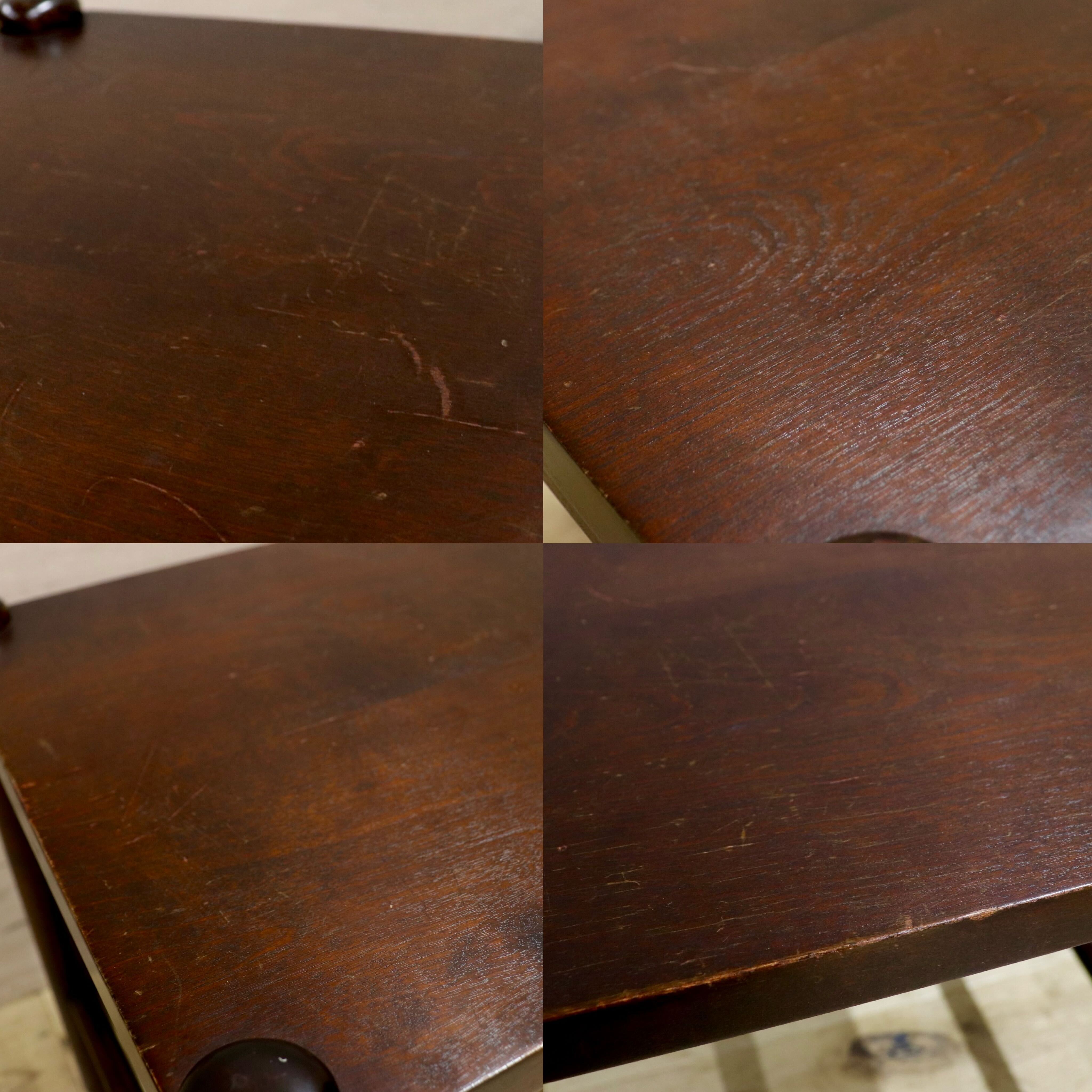 GMIK788A○北海道民芸家具 スツール サイドテーブル 花台 飾り台 樺材 無垢材 レトロ 民藝 古民家 和モダン 和家具 アンティーク