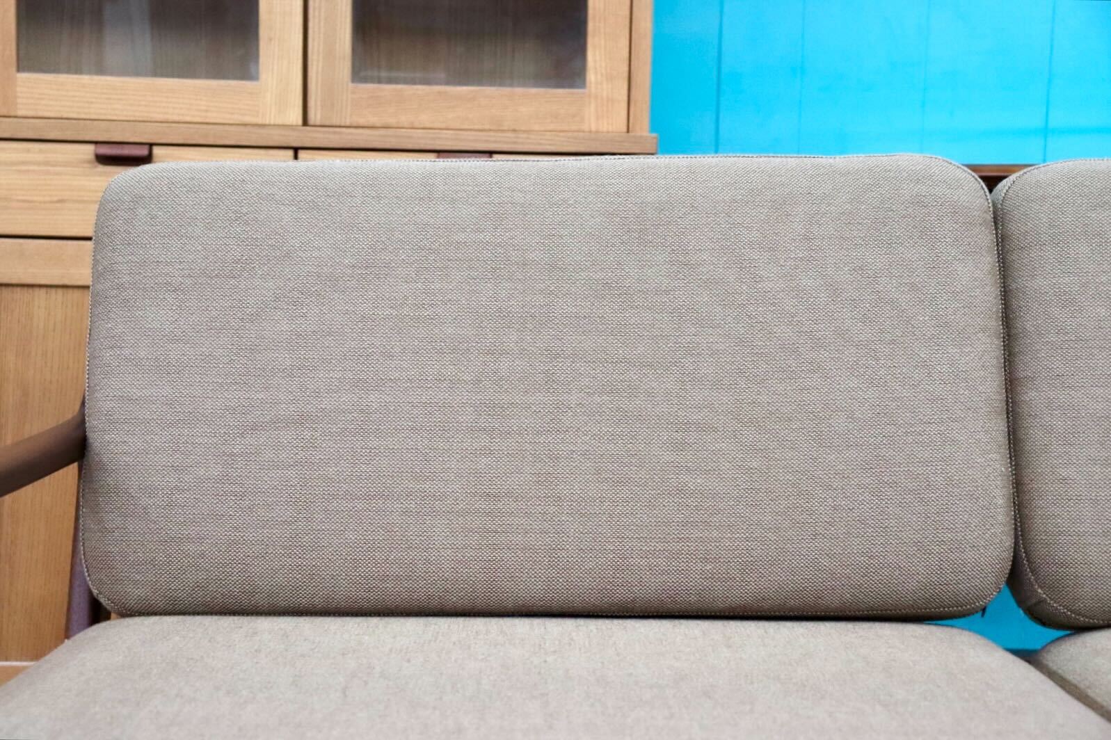 GMIH47○起立木工 / KIRITSU FURNITURE ノルディ 2.5人掛けソファ ウォールナット ファブリック 北欧スタイル ヴィンテージ IDC大塚家具