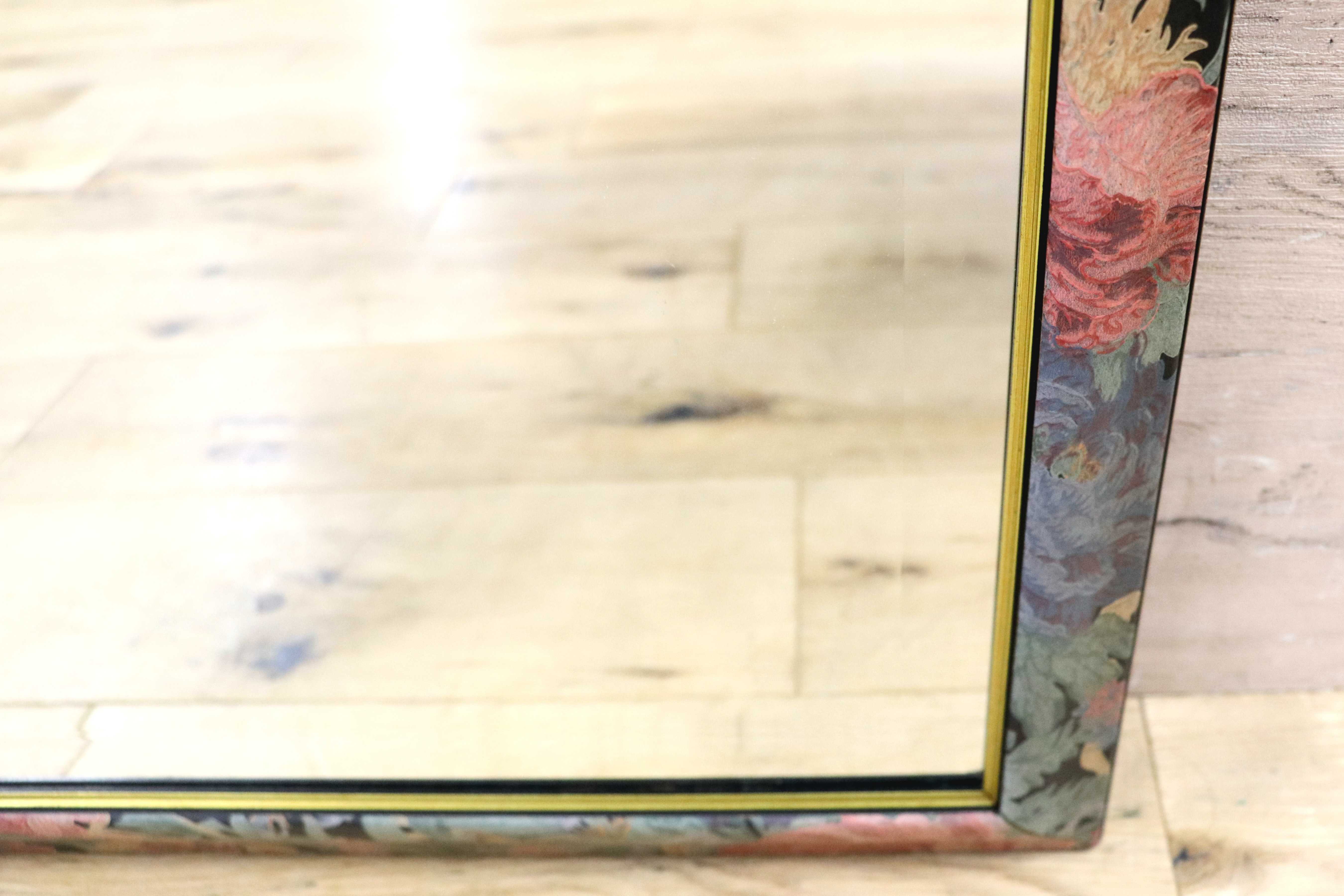 GMIK570A○イタリア製 ウォールミラー 壁掛け ITALY クラシック エレガント 鏡 インテリア ミラー アンティーク 花柄