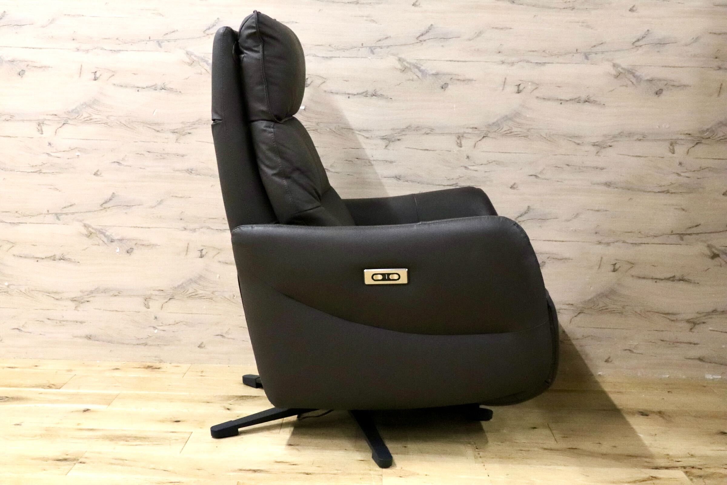 GMIS165A○NITORI / ニトリ 電動 リクライニングチェア パーソナルチェア リクライニングソファ 本革 定価約10万