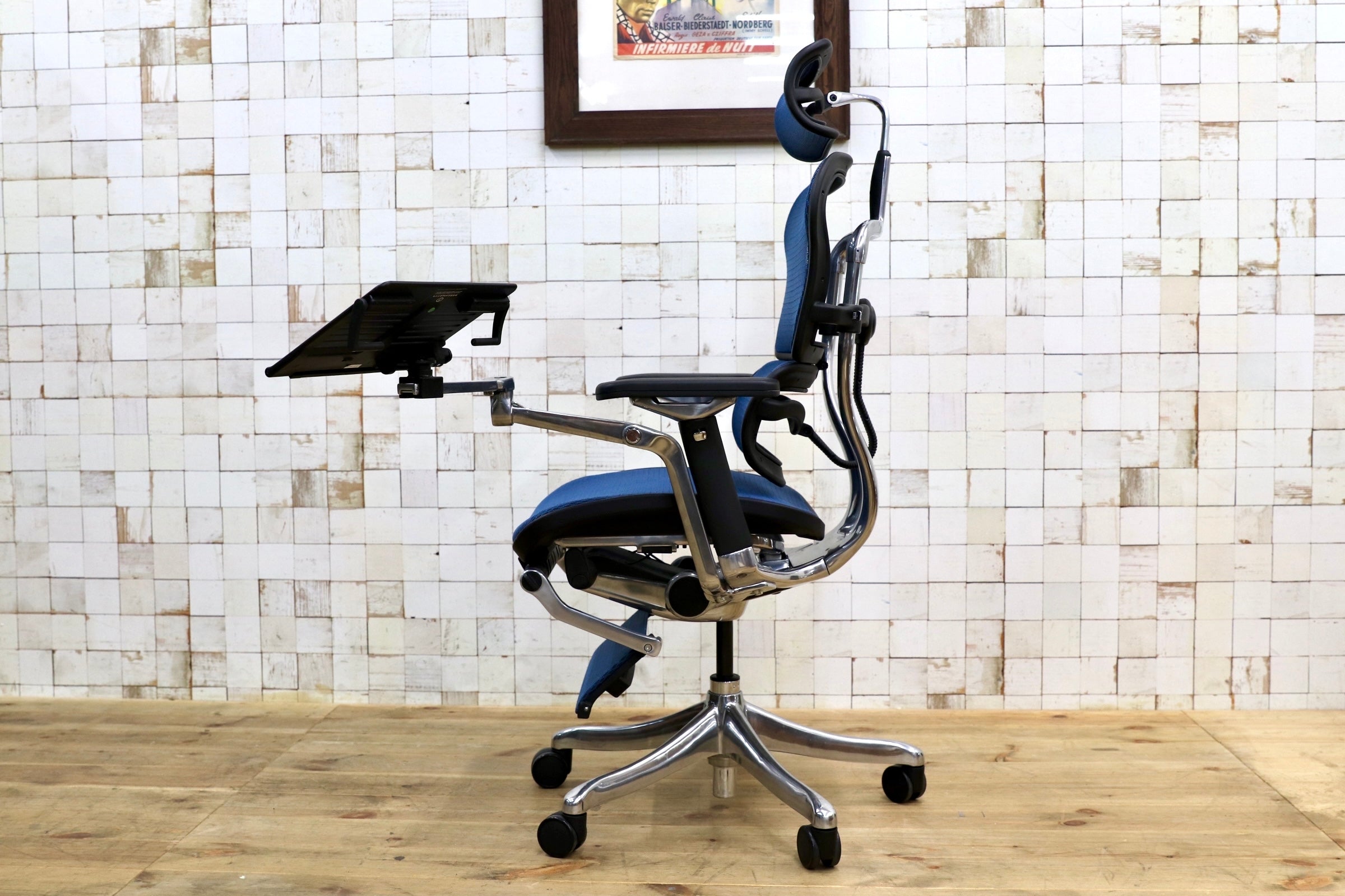 GMJS224○Ergohuman / エルゴヒューマン PRO Ottoman プロ オットマン 純正タブレットスタンド付き エラスト 23年製 定価約25万