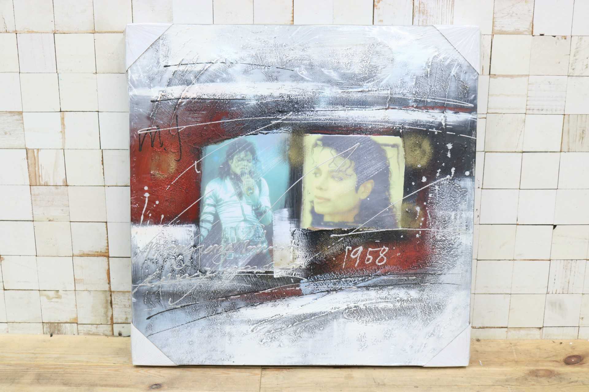 GMIK749Z◯マイケル・ジャクソン アートパネル 大型 インテリアボード コラージュアート