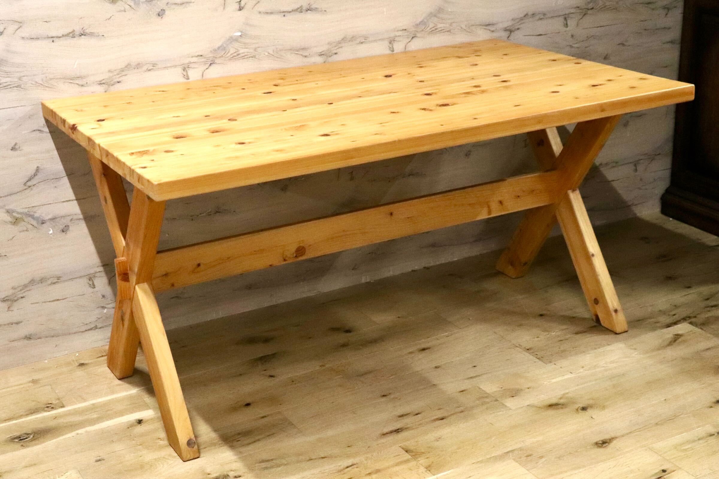 GMJH142○SHIGIYAMA / シギヤマ家具 凪 140テーブル ダイニングテーブル 食卓テーブル 作業台 ナチュラル ヒノキ材